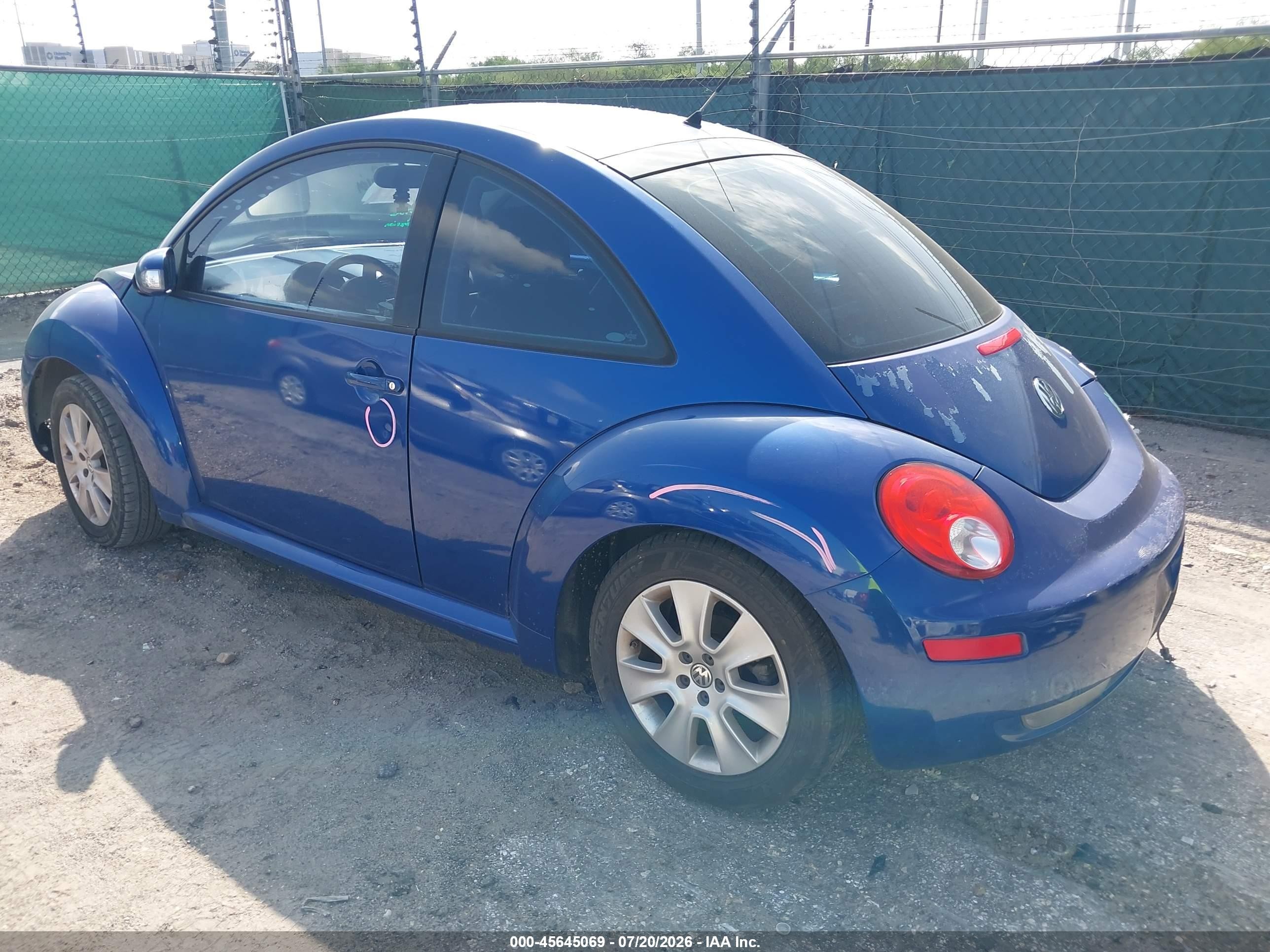 2008 Volkswagen New Beetle S Blue vin: 3VWPW31C78M513906