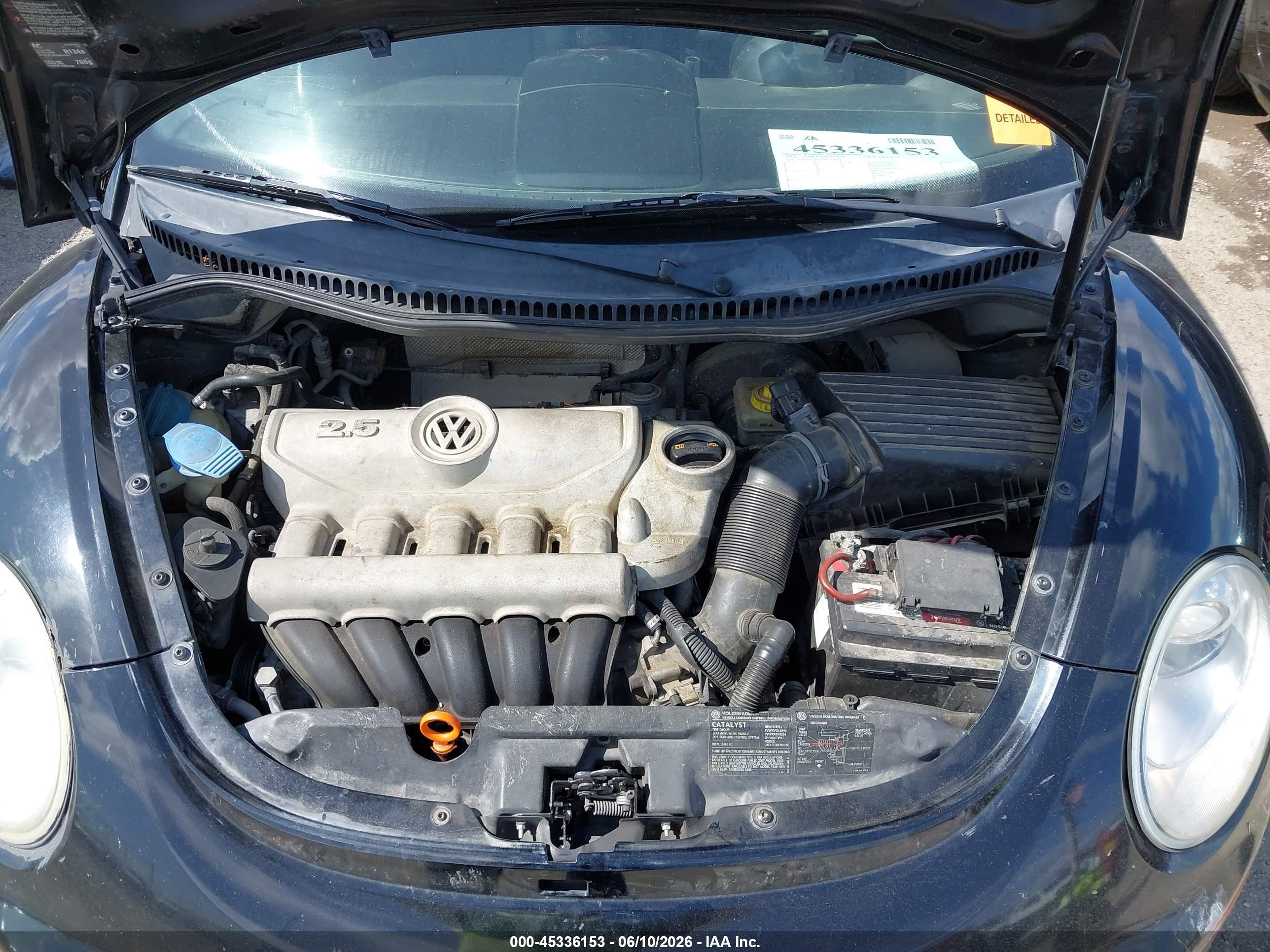 2007 Volkswagen New Beetle 2.5 Black vin: 3VWPW31C97M507829