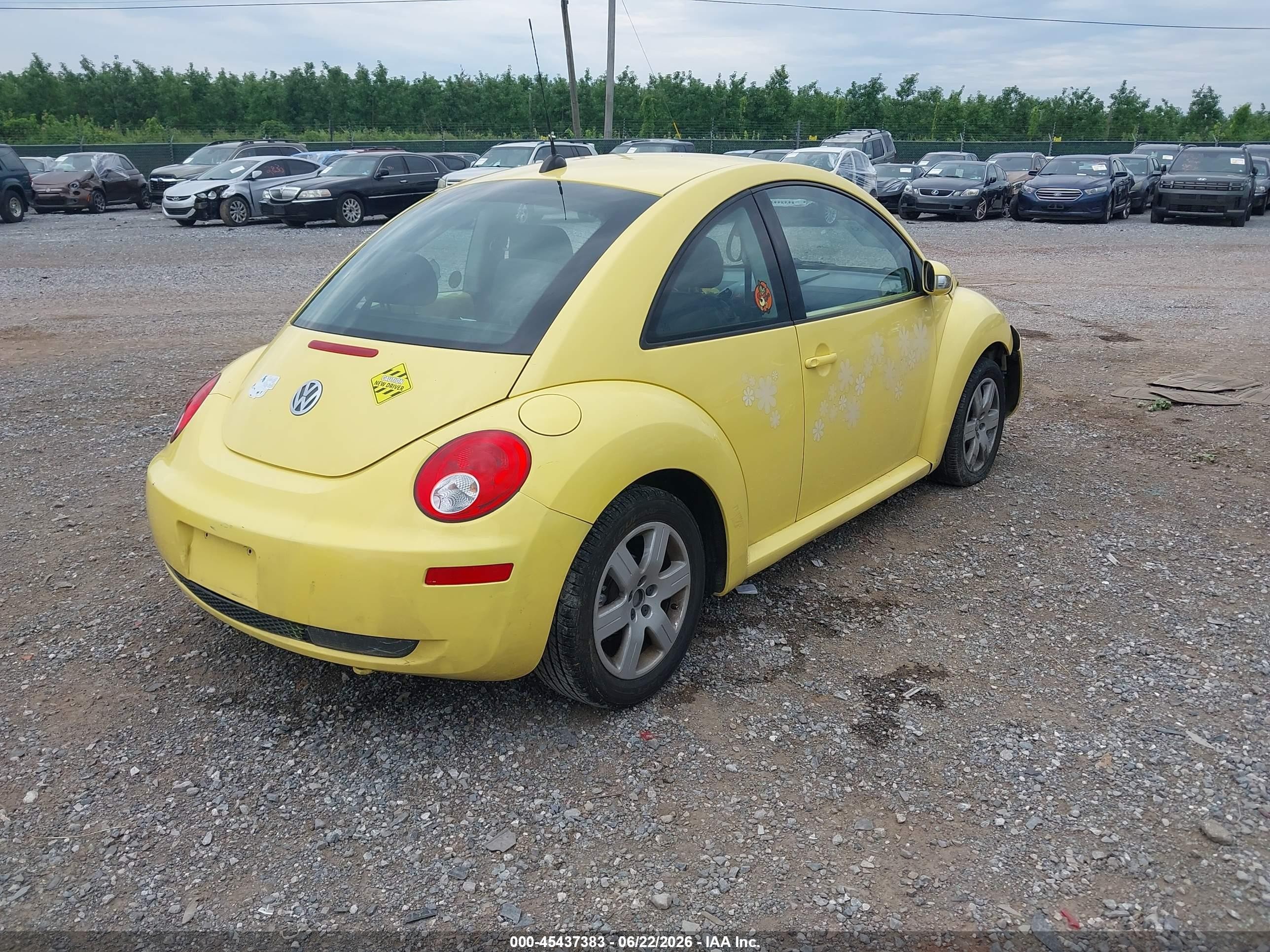 2007 Volkswagen New Beetle 2.5 Yellow vin: 3VWPW31C97M513789