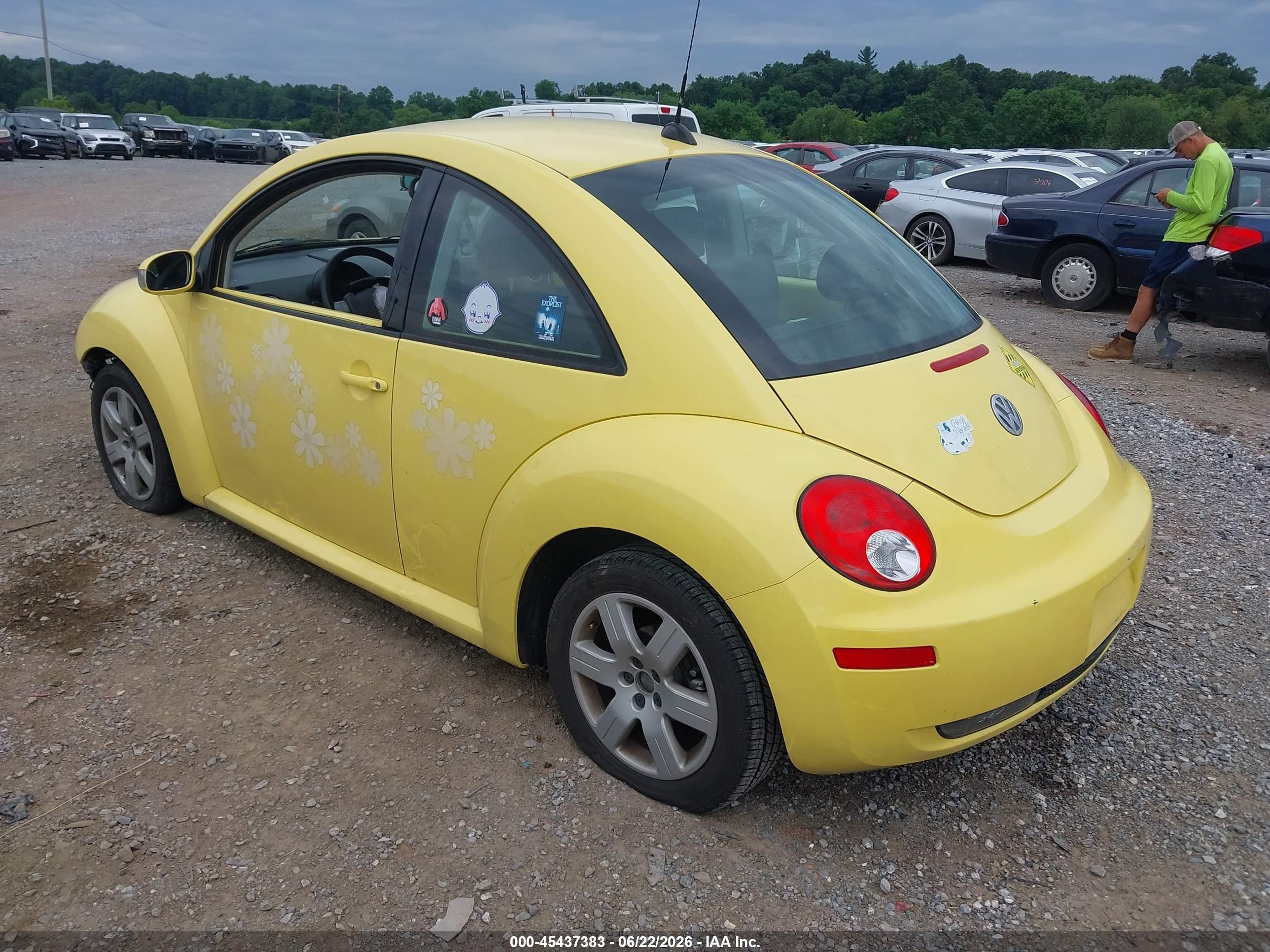 2007 Volkswagen New Beetle 2.5 Yellow vin: 3VWPW31C97M513789
