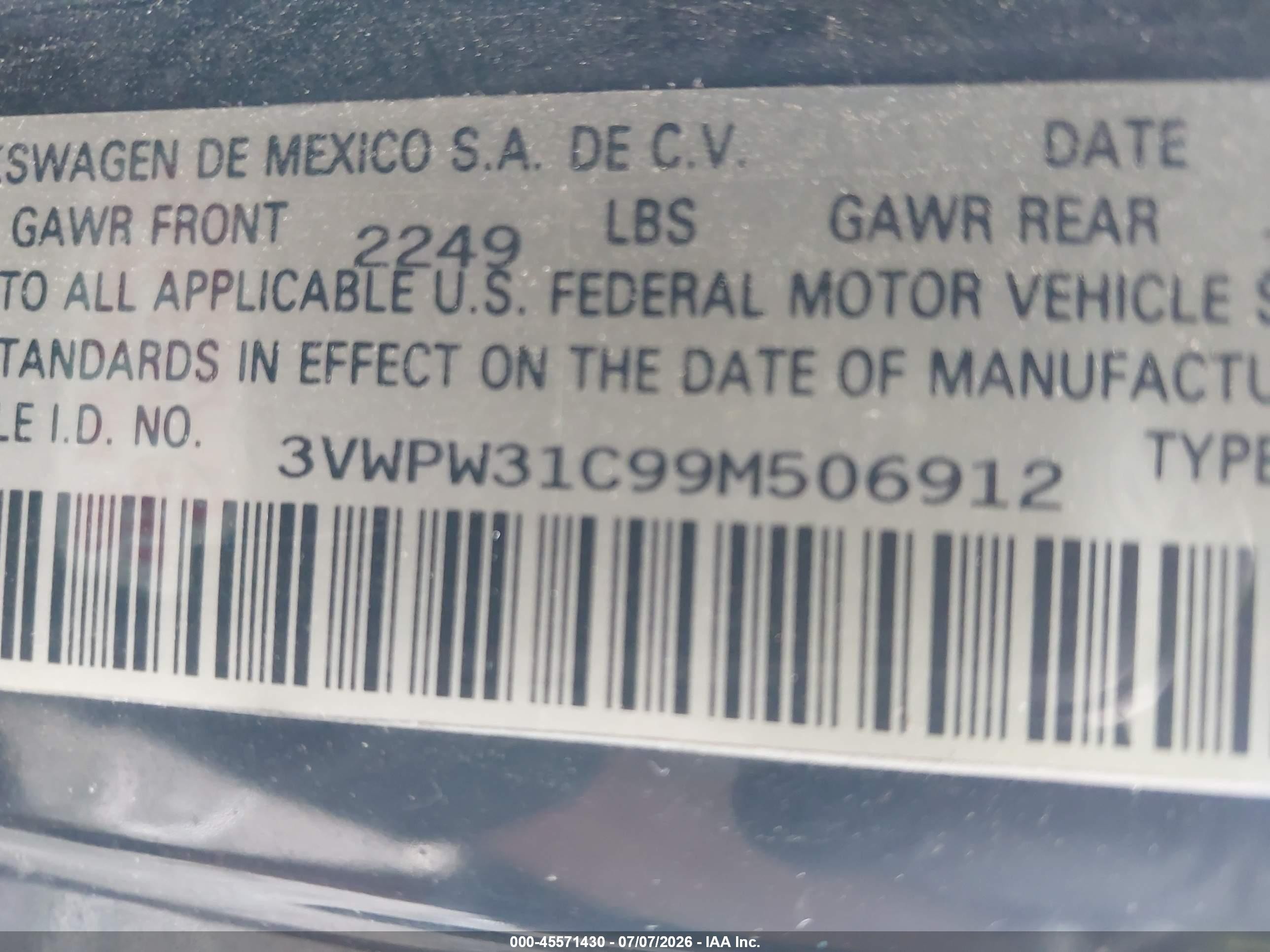 2009 Volkswagen New Beetle 2.5l Черный vin: 3VWPW31C99M506912