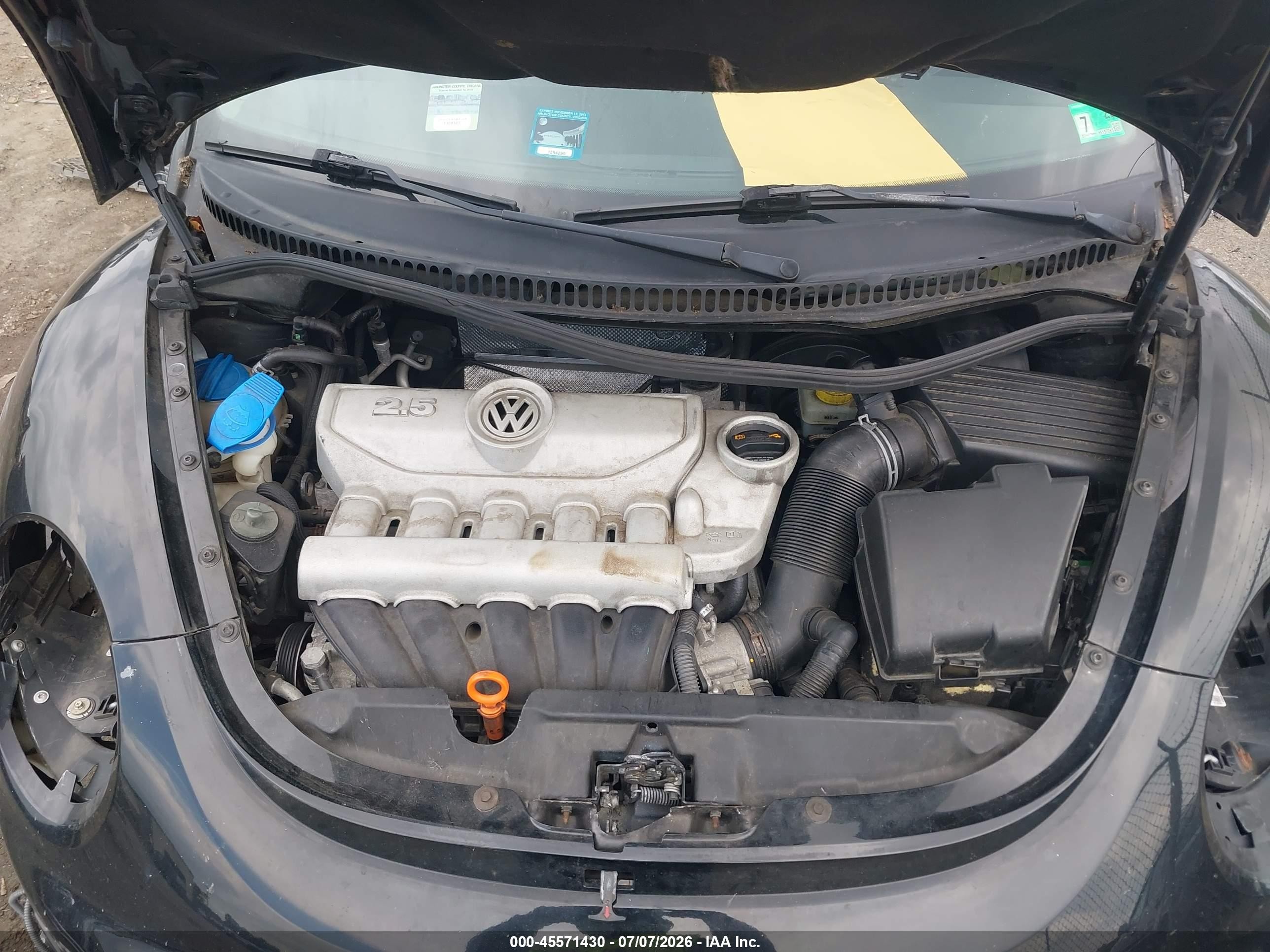 2009 Volkswagen New Beetle 2.5l Черный vin: 3VWPW31C99M506912