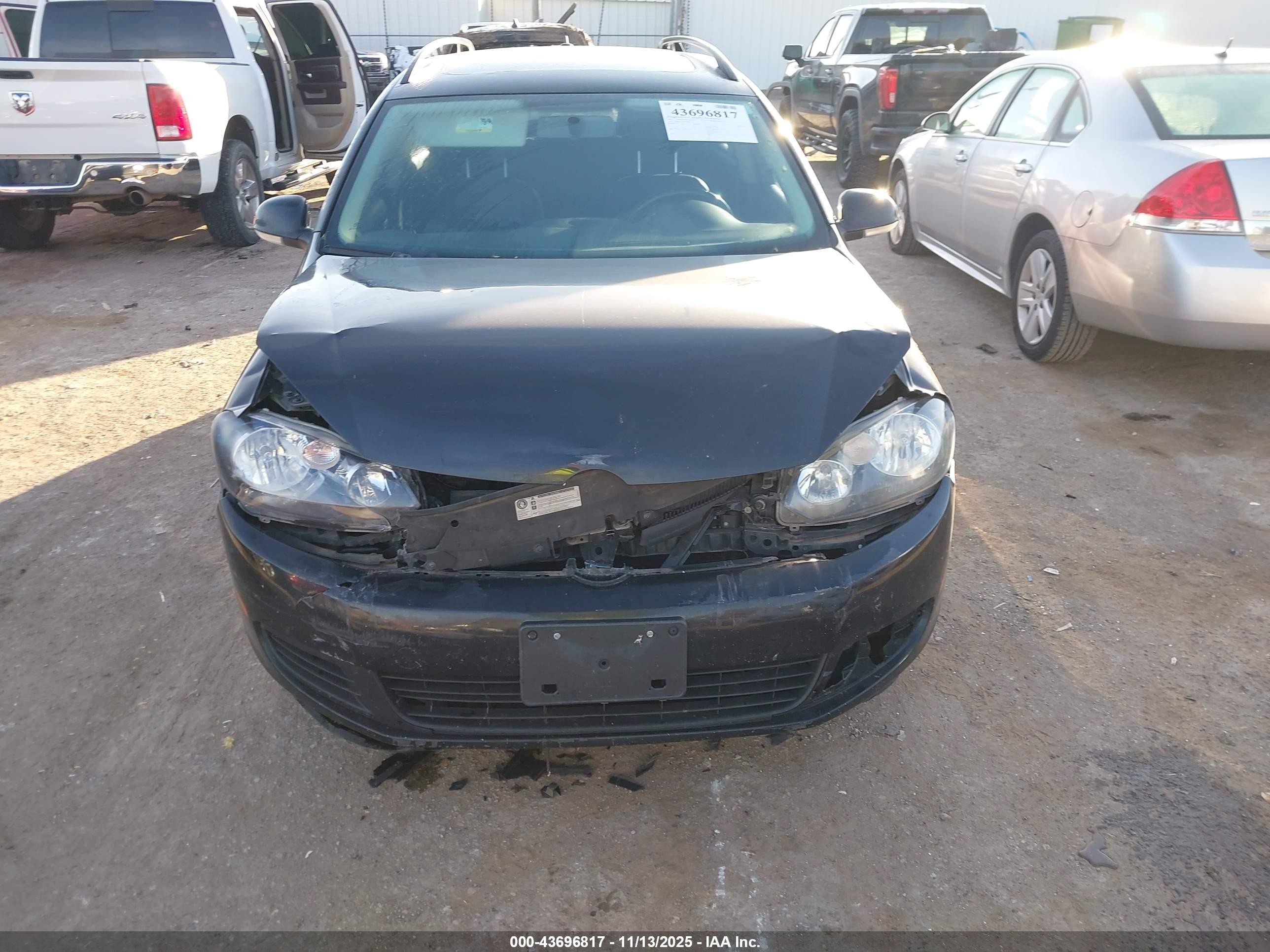 2013 Volkswagen Jetta Sportwagen 2.5l Se Black vin: 3VWPX7AJ5DM684103