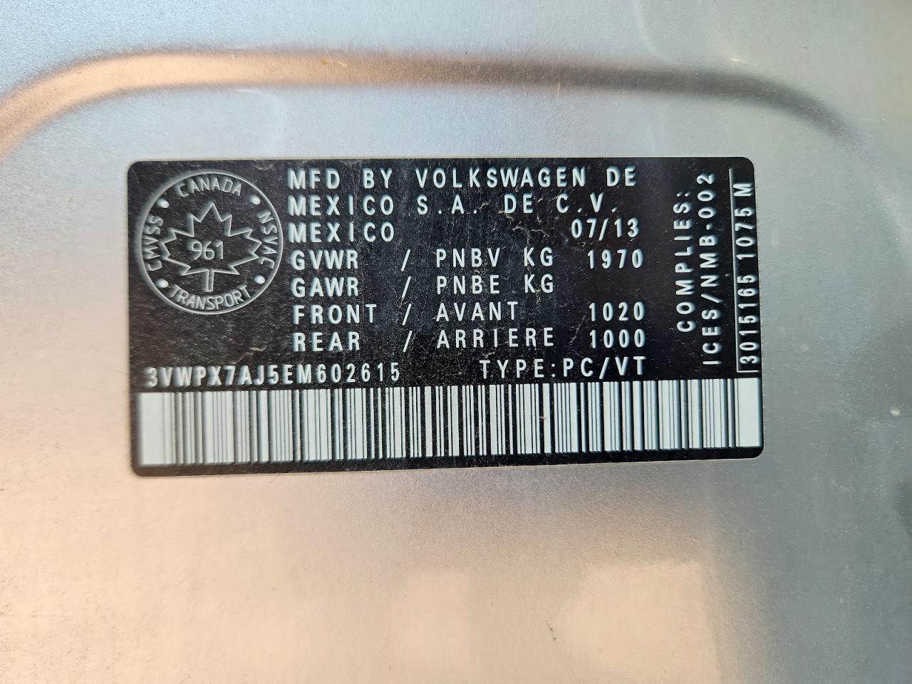 2014 Volkswagen Jetta S Silver vin: 3VWPX7AJ5EM602615