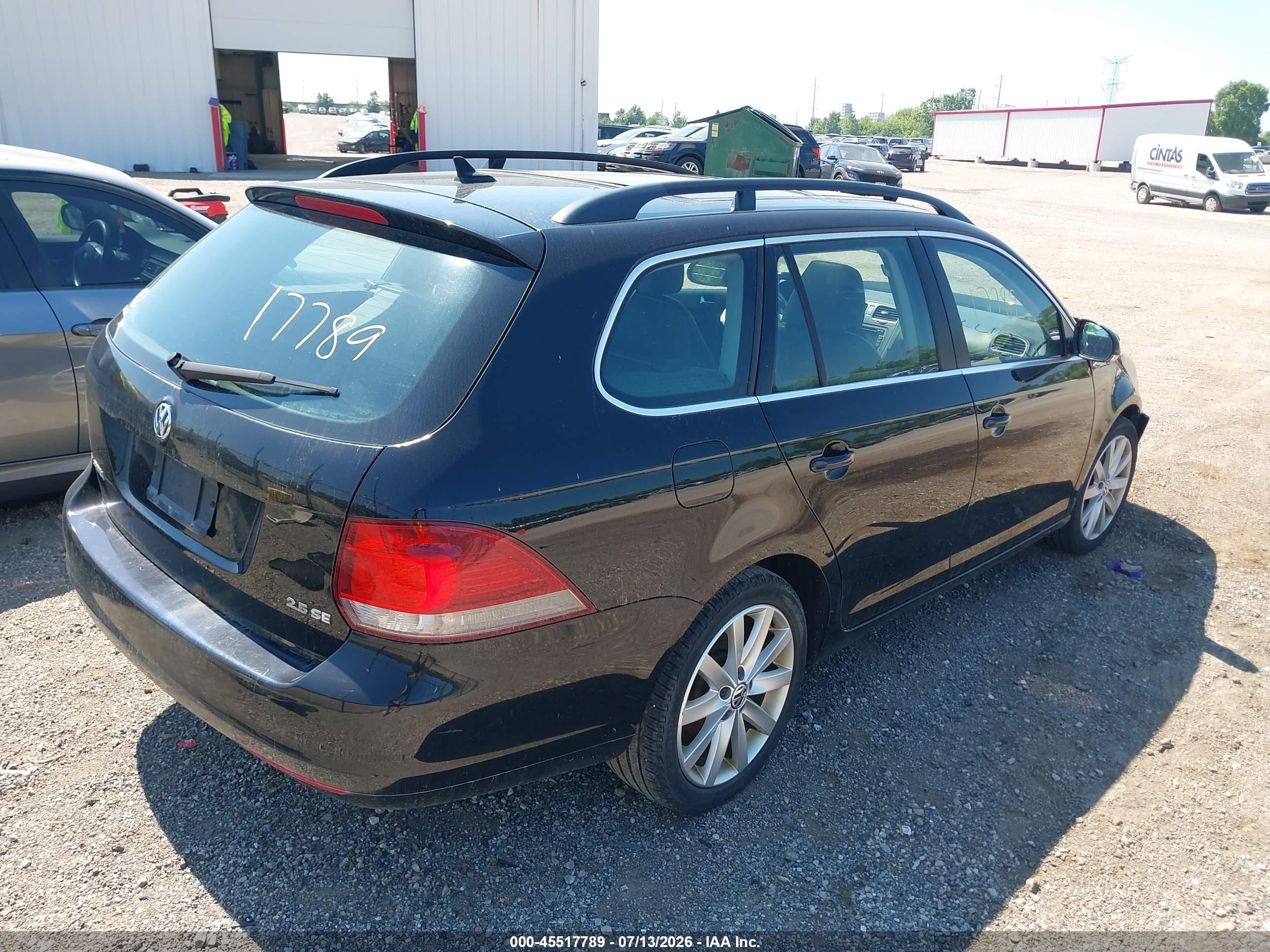 2011 Volkswagen Jetta Sportwagen 2.5l Se Black vin: 3VWPX7AJ9BM635063