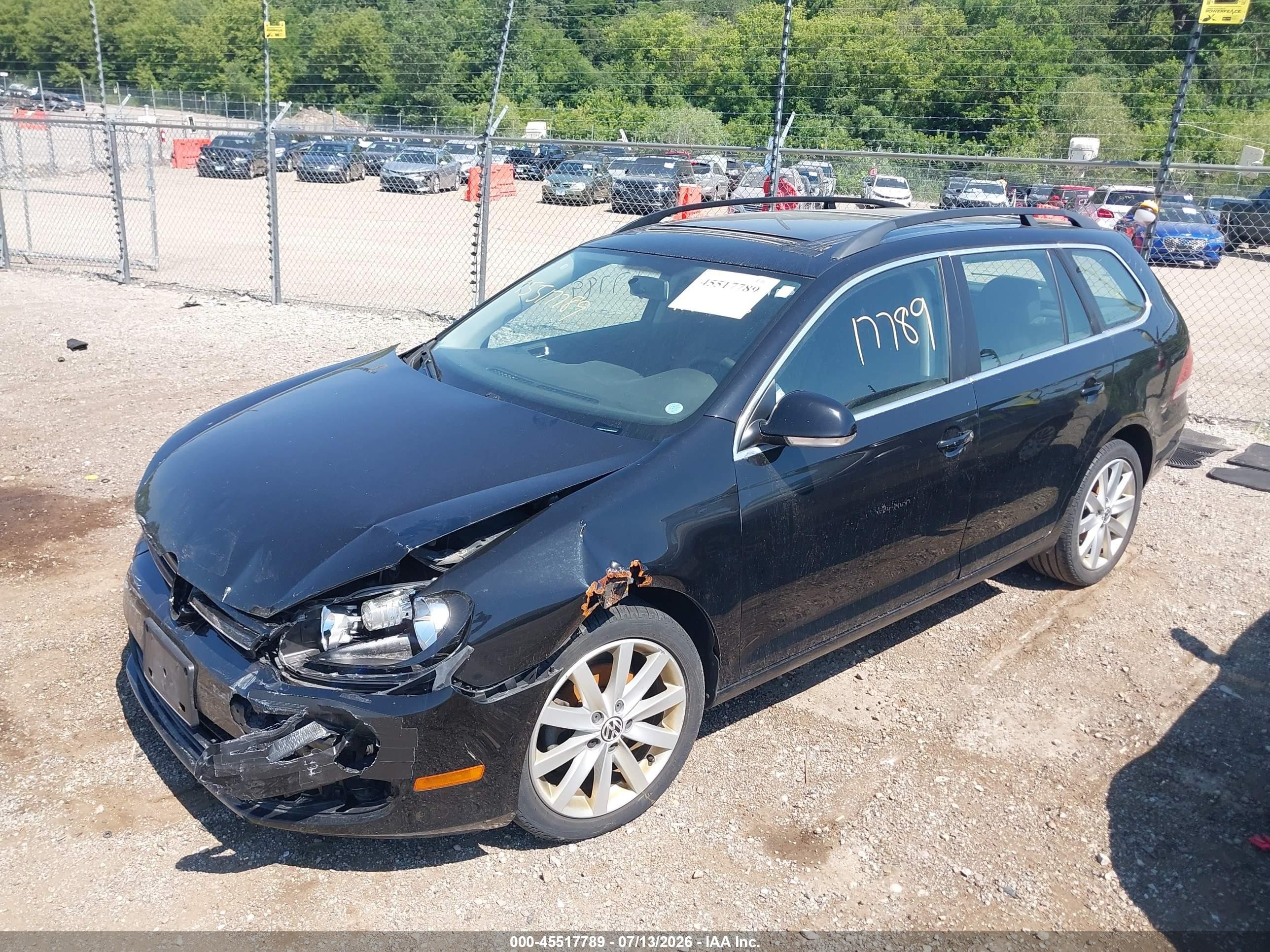 2011 Volkswagen Jetta Sportwagen 2.5l Se Black vin: 3VWPX7AJ9BM635063