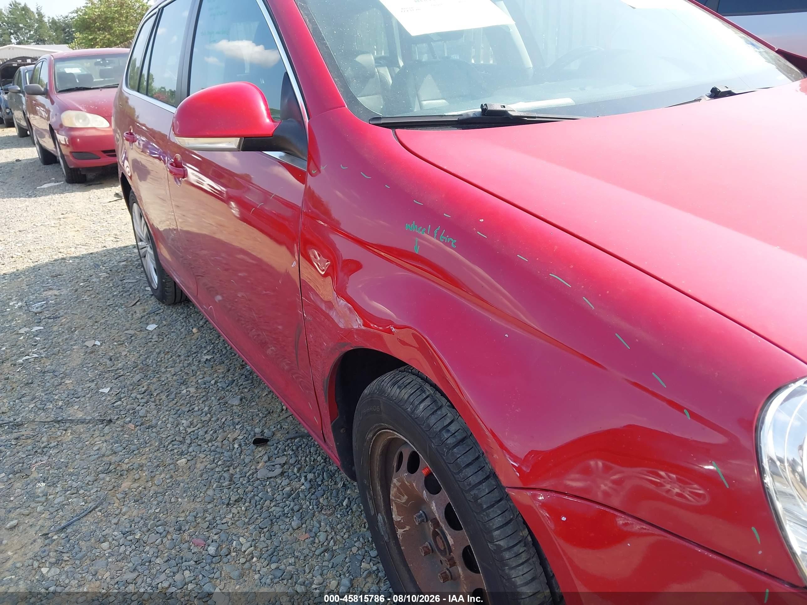 2009 Volkswagen Jetta 2.5l Se Red vin: 3VWPZ71KX9M309110