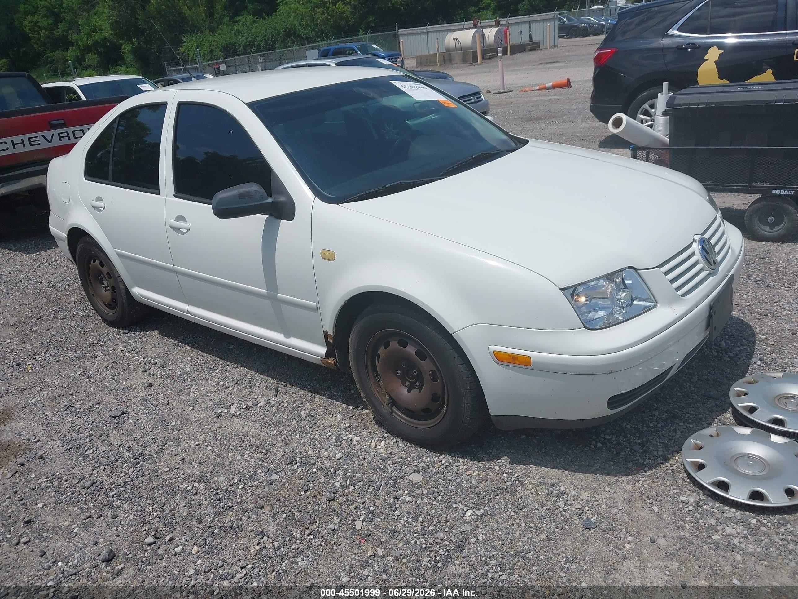 1999 Volkswagen Jetta Gl White vin: 3VWRA29M5XM015815