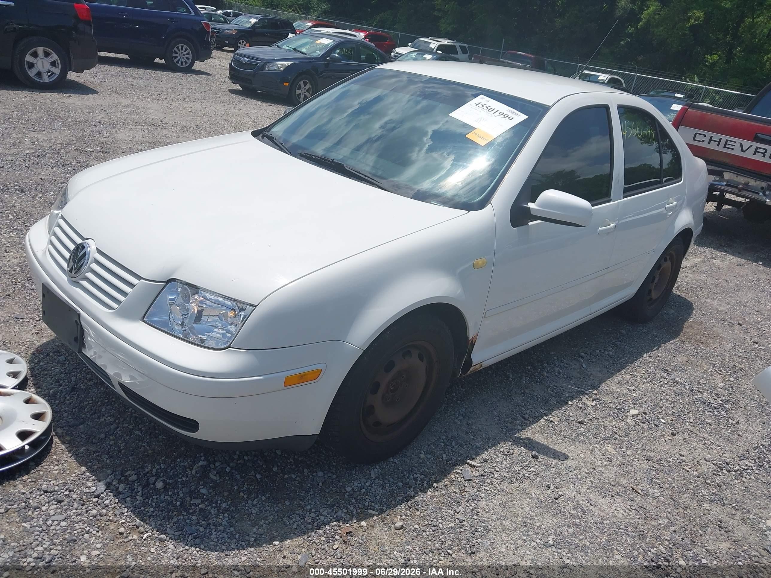 1999 Volkswagen Jetta Gl White vin: 3VWRA29M5XM015815