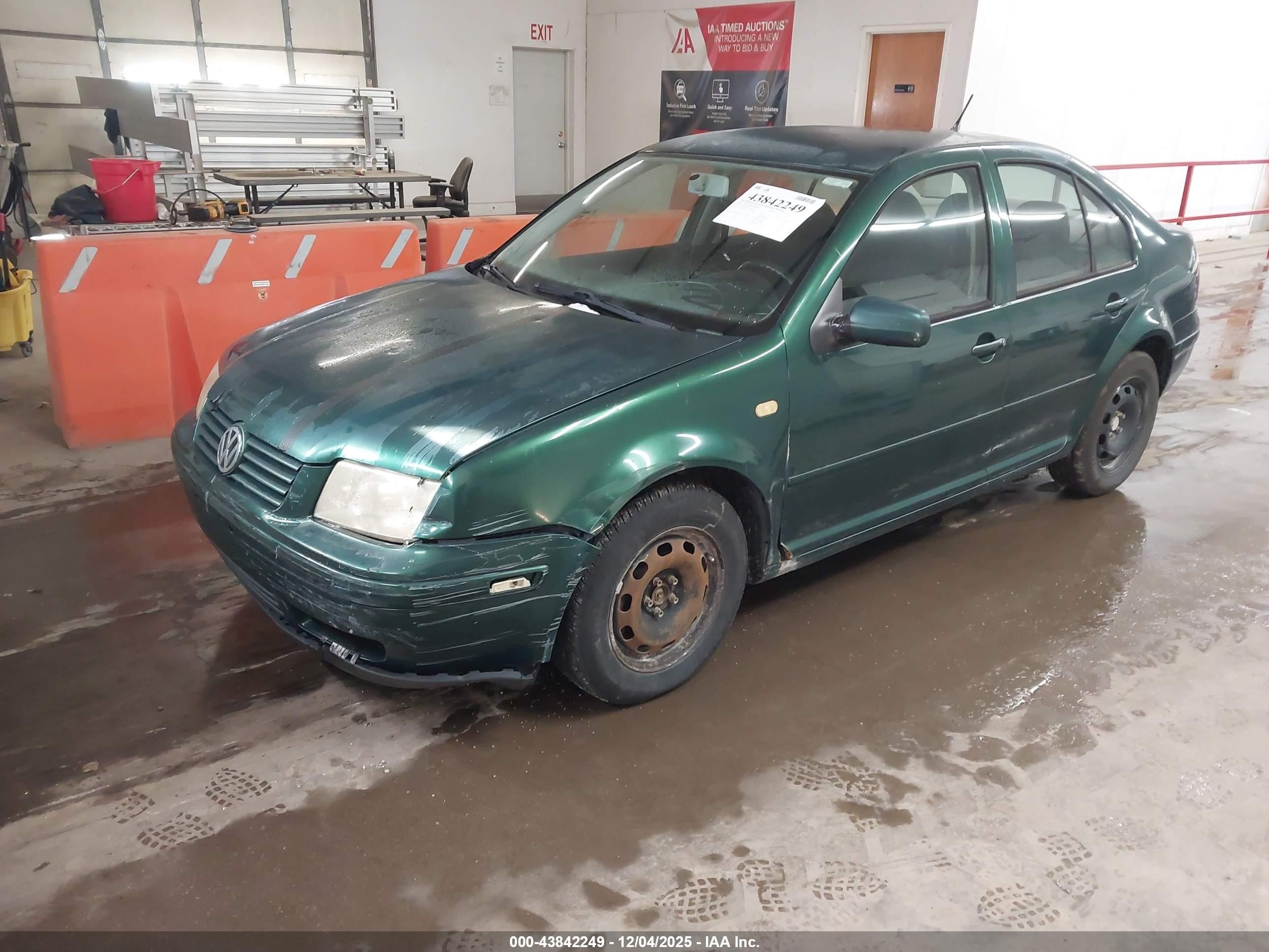 1999 Volkswagen Jetta Gl Green vin: 3VWRA29M6XM073433
