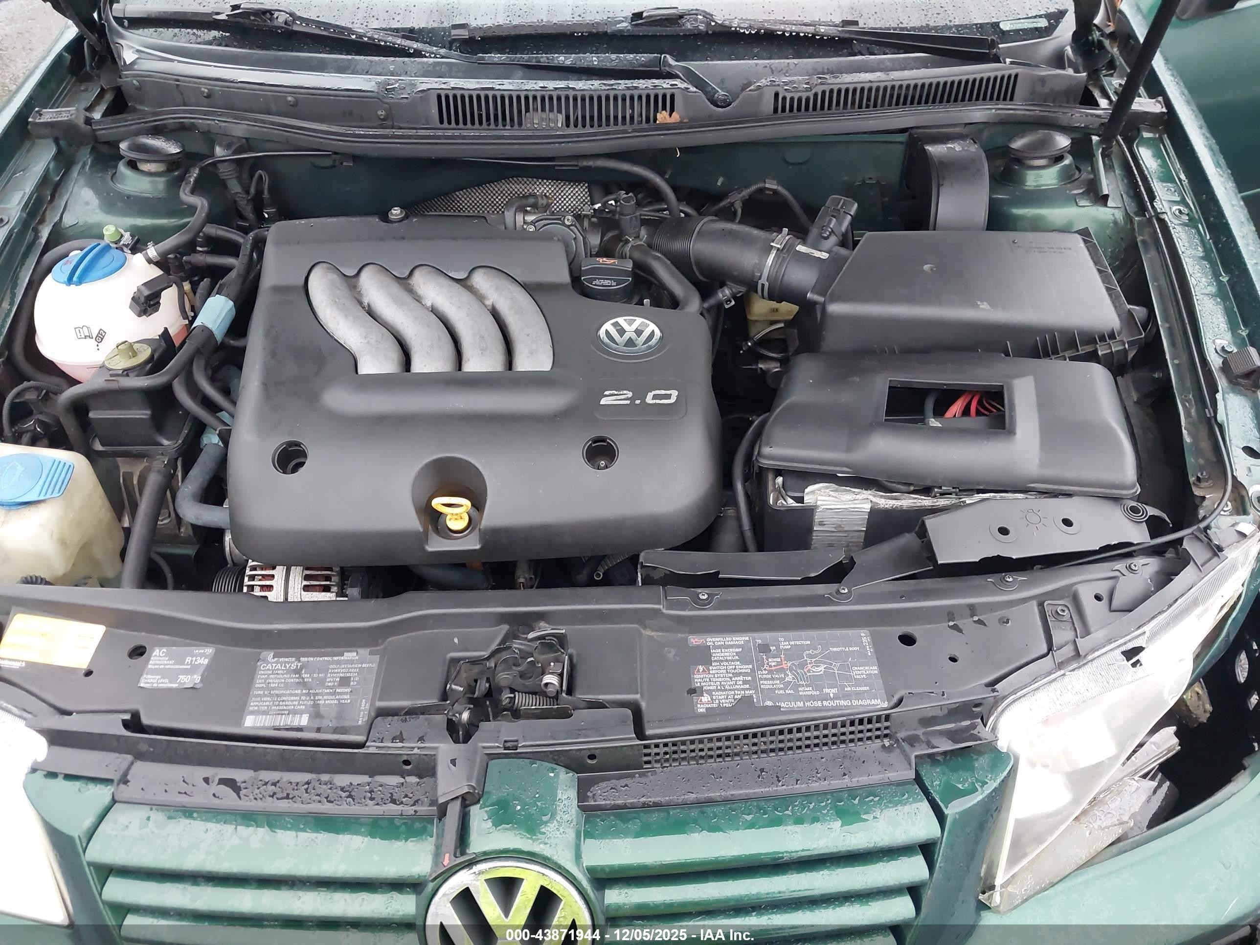 1999 Volkswagen Jetta Gl Green vin: 3VWRA29M9XM090601