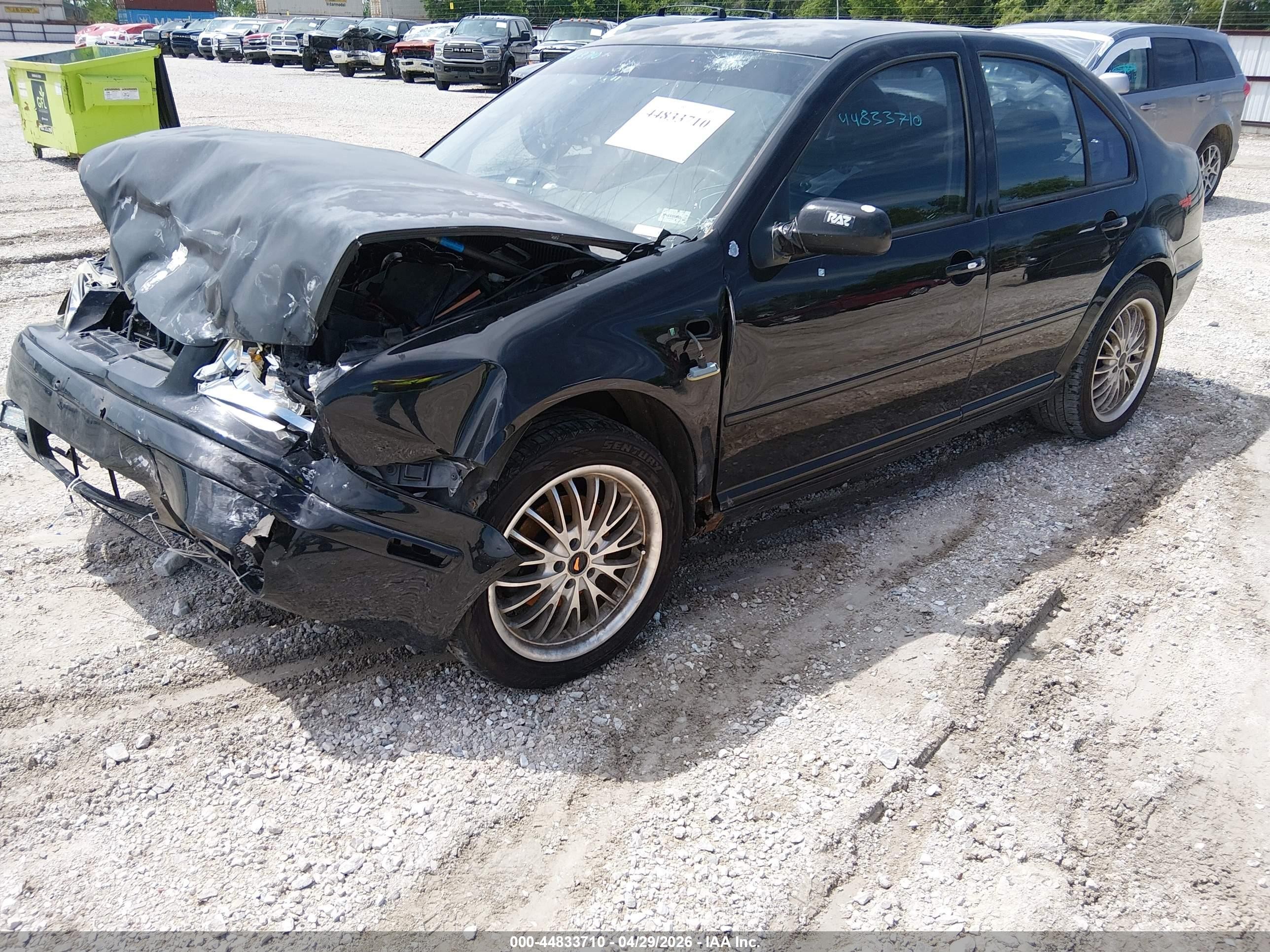 2000 Volkswagen Jetta Gl Black vin: 3VWRA29M9YM063643