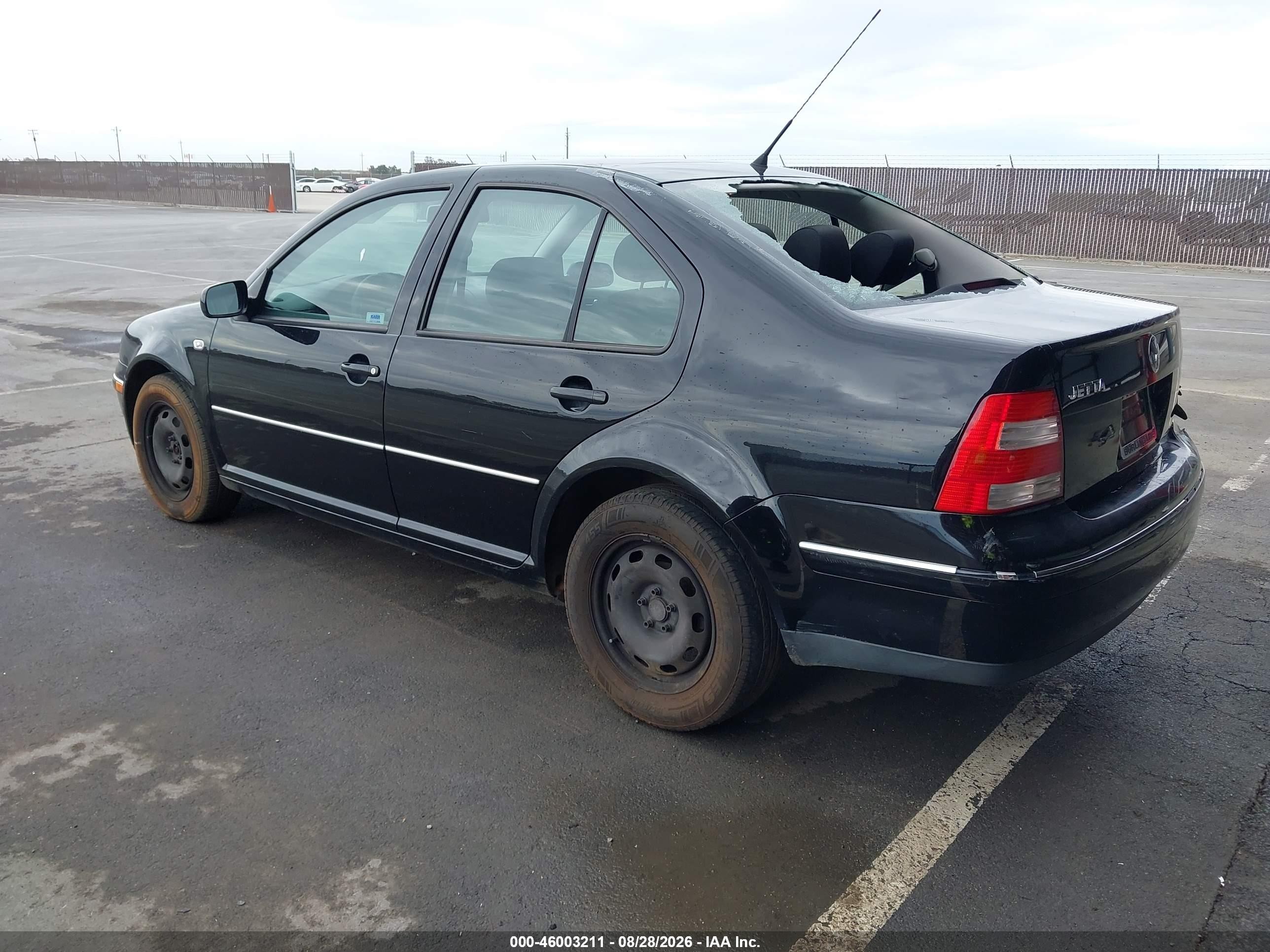 2004 Volkswagen Jetta Gl Black vin: 3VWRA69M84M140634