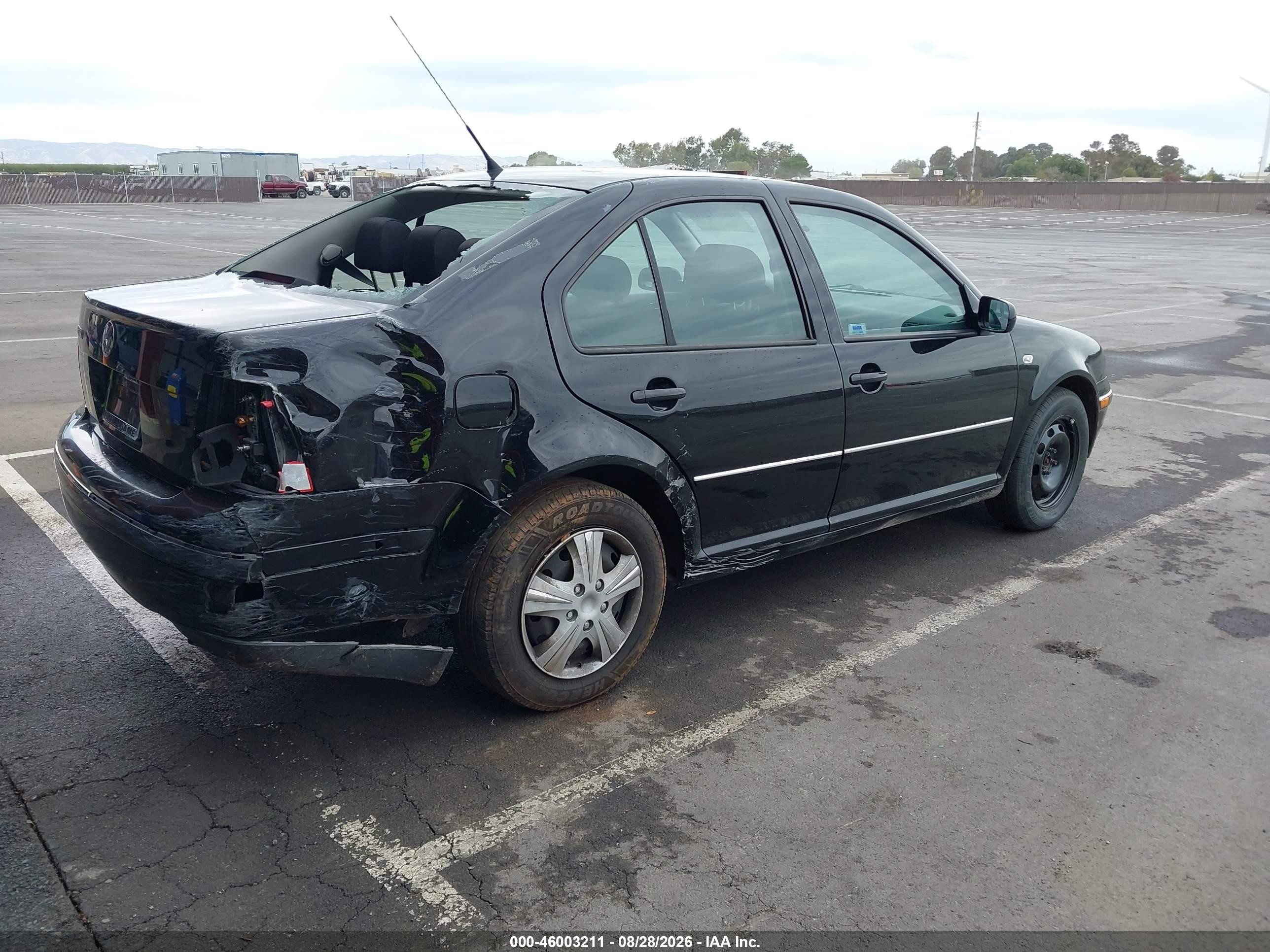 2004 Volkswagen Jetta Gl Black vin: 3VWRA69M84M140634