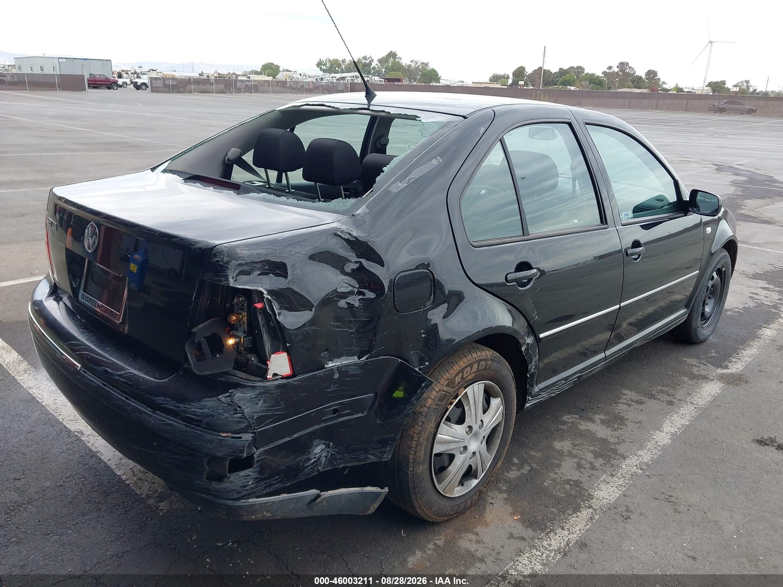 2004 Volkswagen Jetta Gl Black vin: 3VWRA69M84M140634