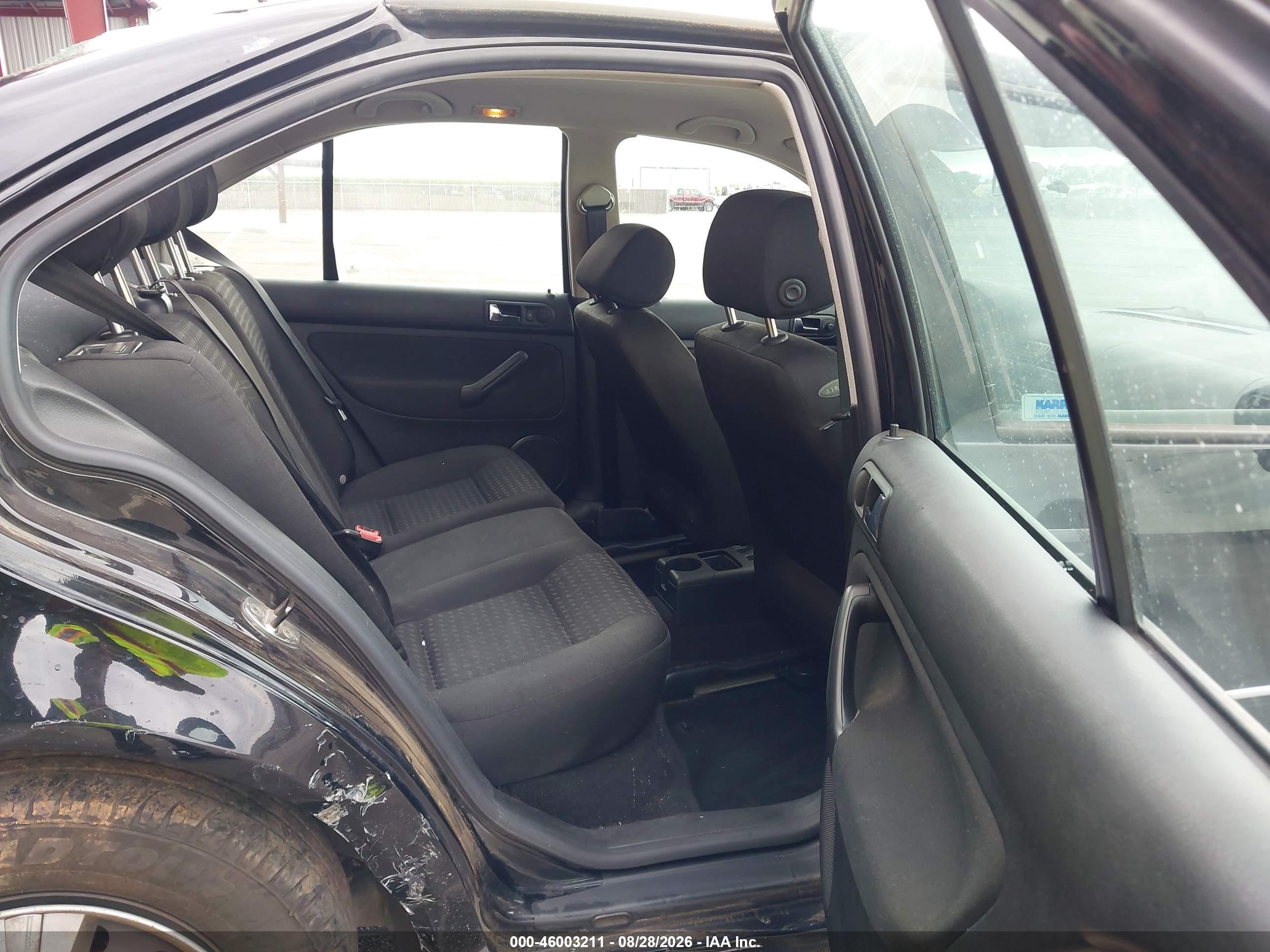 2004 Volkswagen Jetta Gl Black vin: 3VWRA69M84M140634
