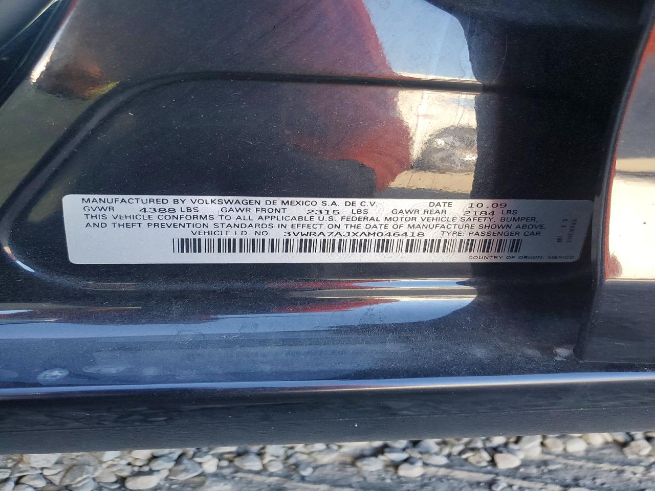 2010 Volkswagen Jetta Wolfsburg Black vin: 3VWRA7AJXAM046418