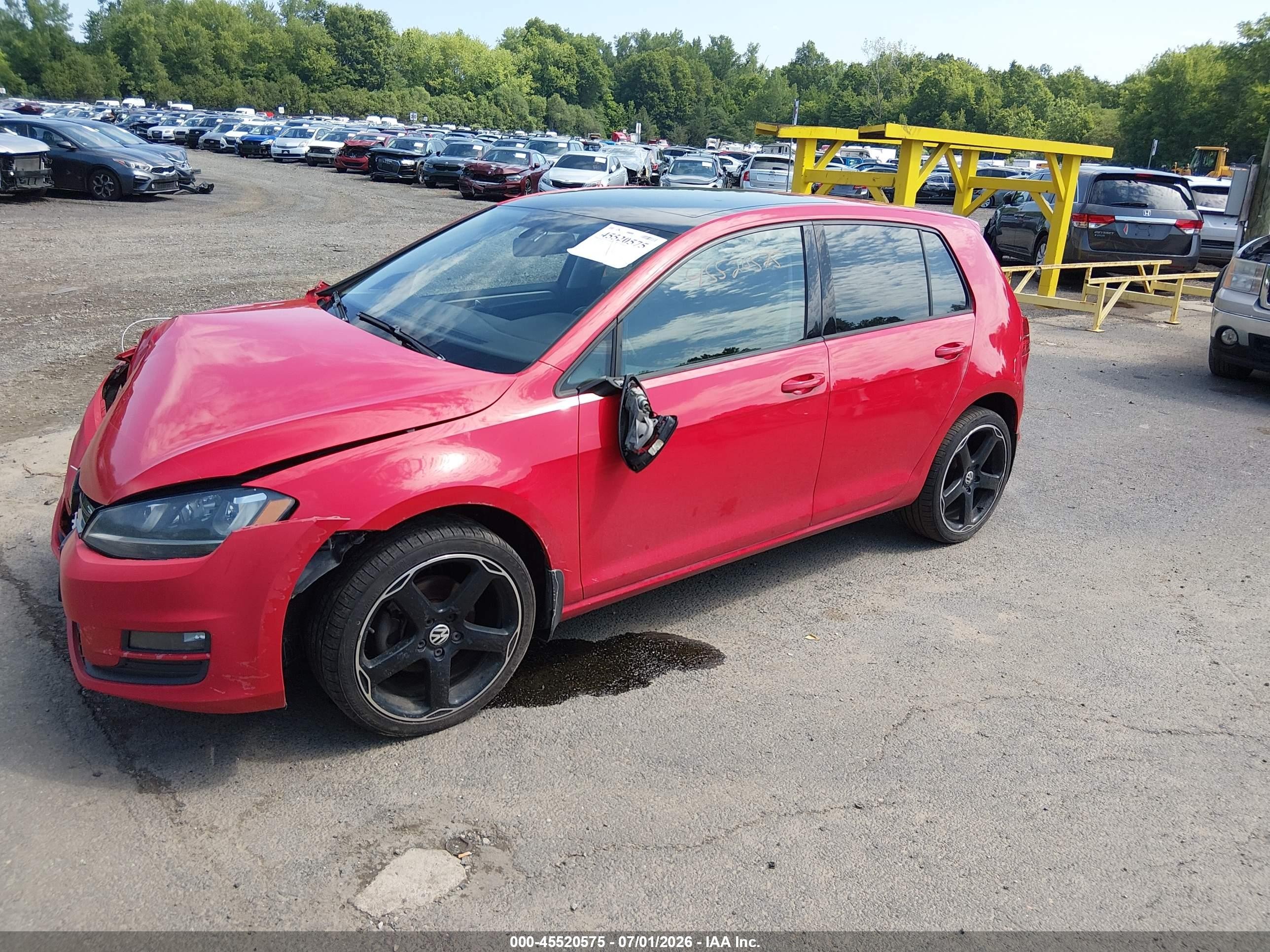2015 Volkswagen Golf Tdi Se 4-door Red vin: 3VWRA7AU3FM028828