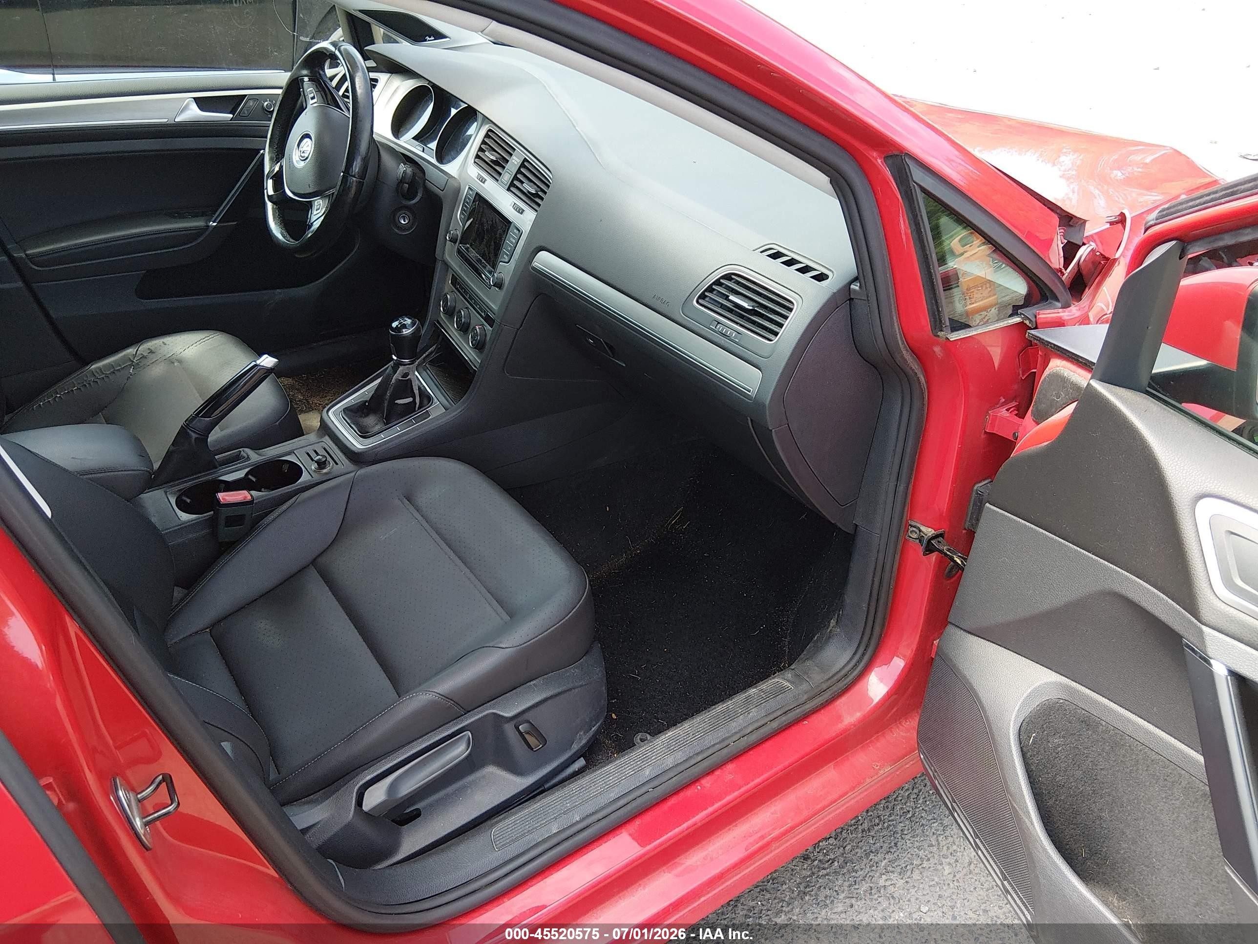 2015 Volkswagen Golf Tdi Se 4-door Red vin: 3VWRA7AU3FM028828