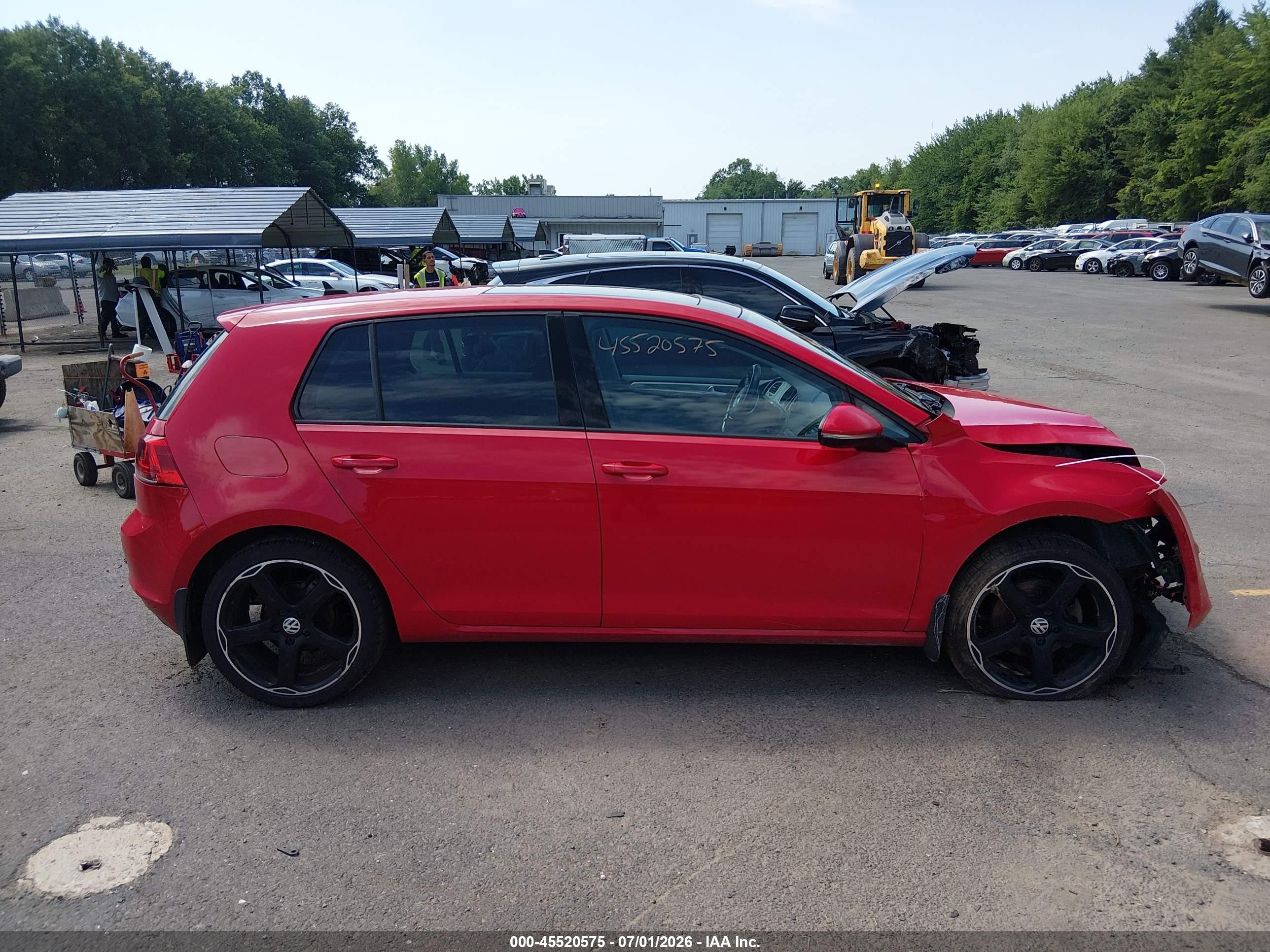 2015 Volkswagen Golf Tdi Se 4-door Red vin: 3VWRA7AU3FM028828