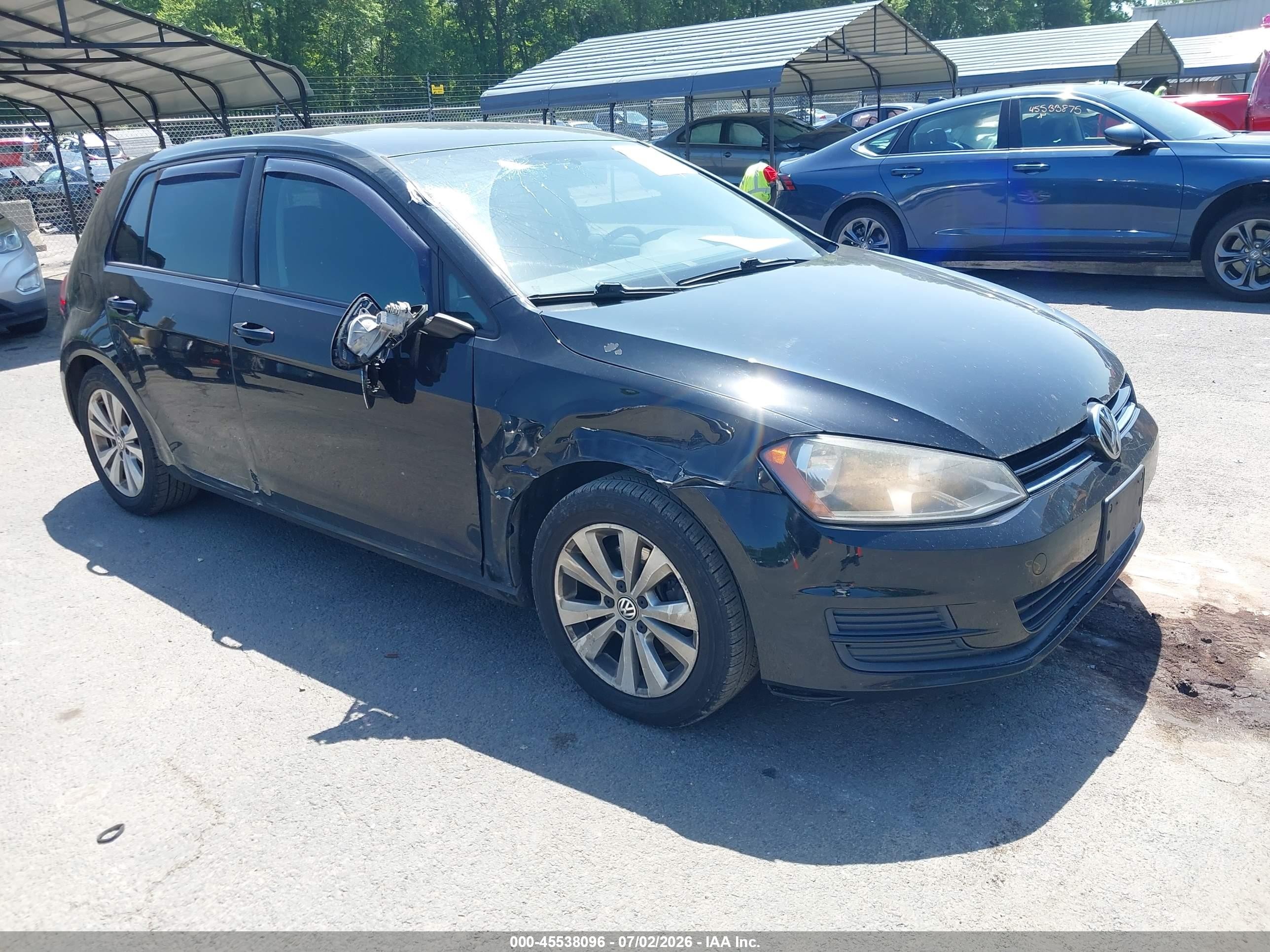 2015 Volkswagen Golf Tdi S 4-door Black vin: 3VWRA7AU5FM012260