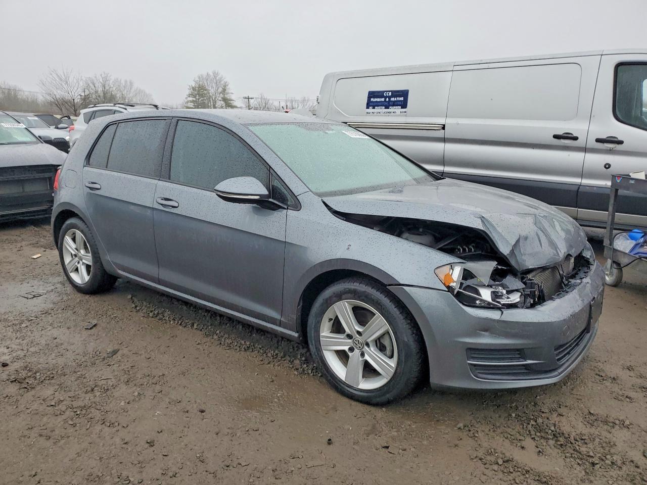 2015 Volkswagen Golf Tdi Gray vin: 3VWRA7AU8FM062151