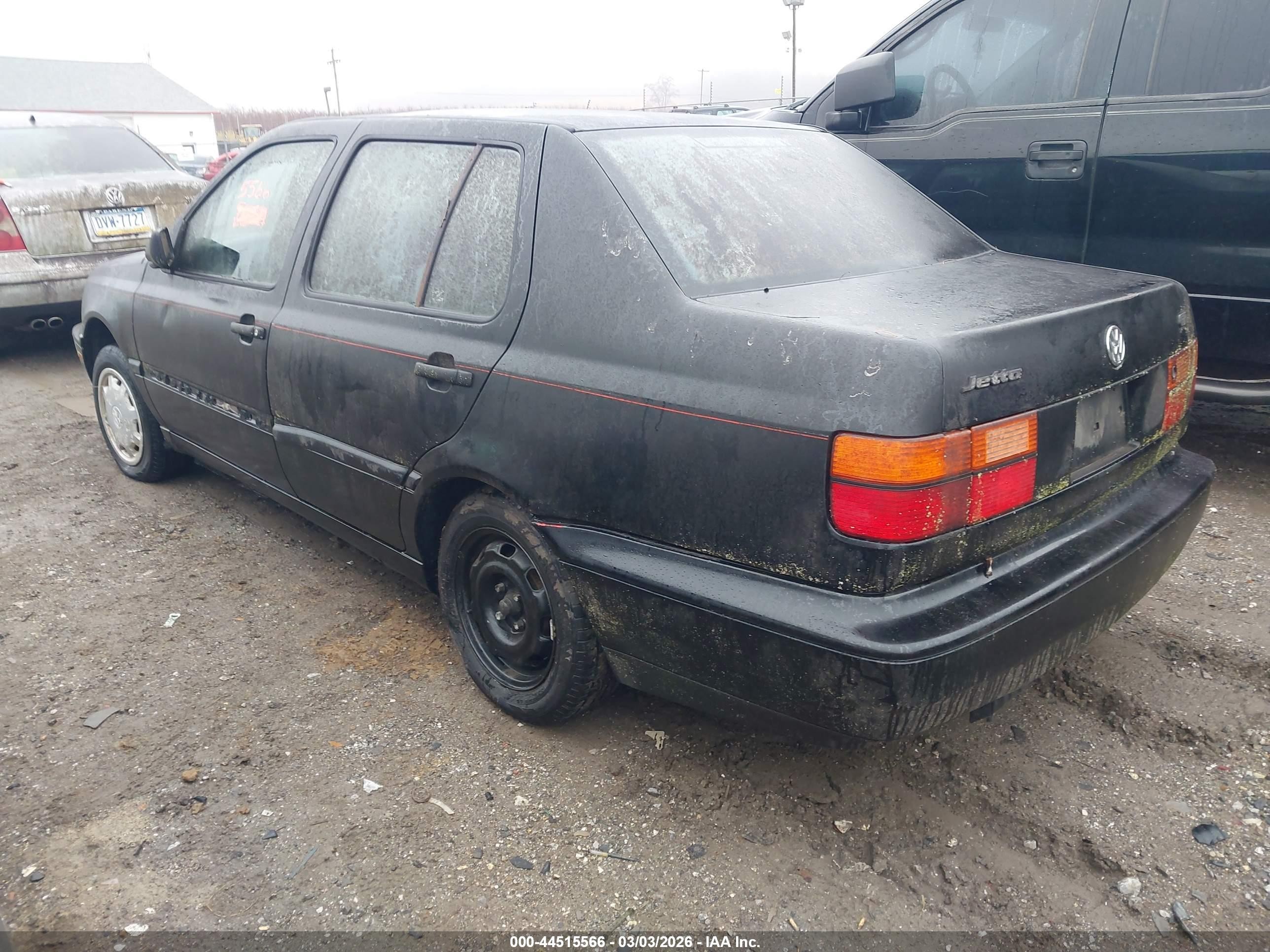 1996 Volkswagen Jetta Gl Black vin: 3VWRA81H1TM006119