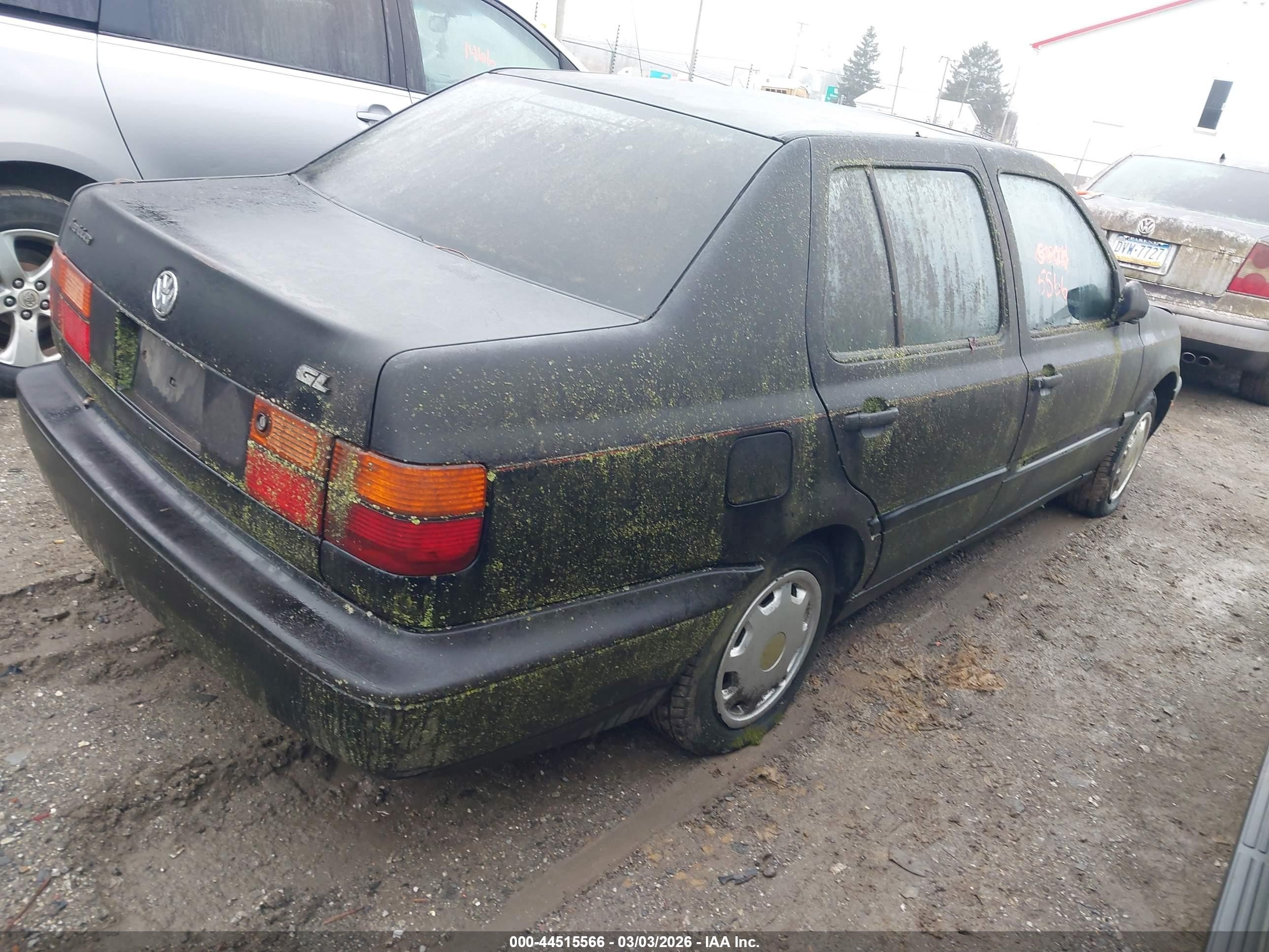1996 Volkswagen Jetta Gl Black vin: 3VWRA81H1TM006119