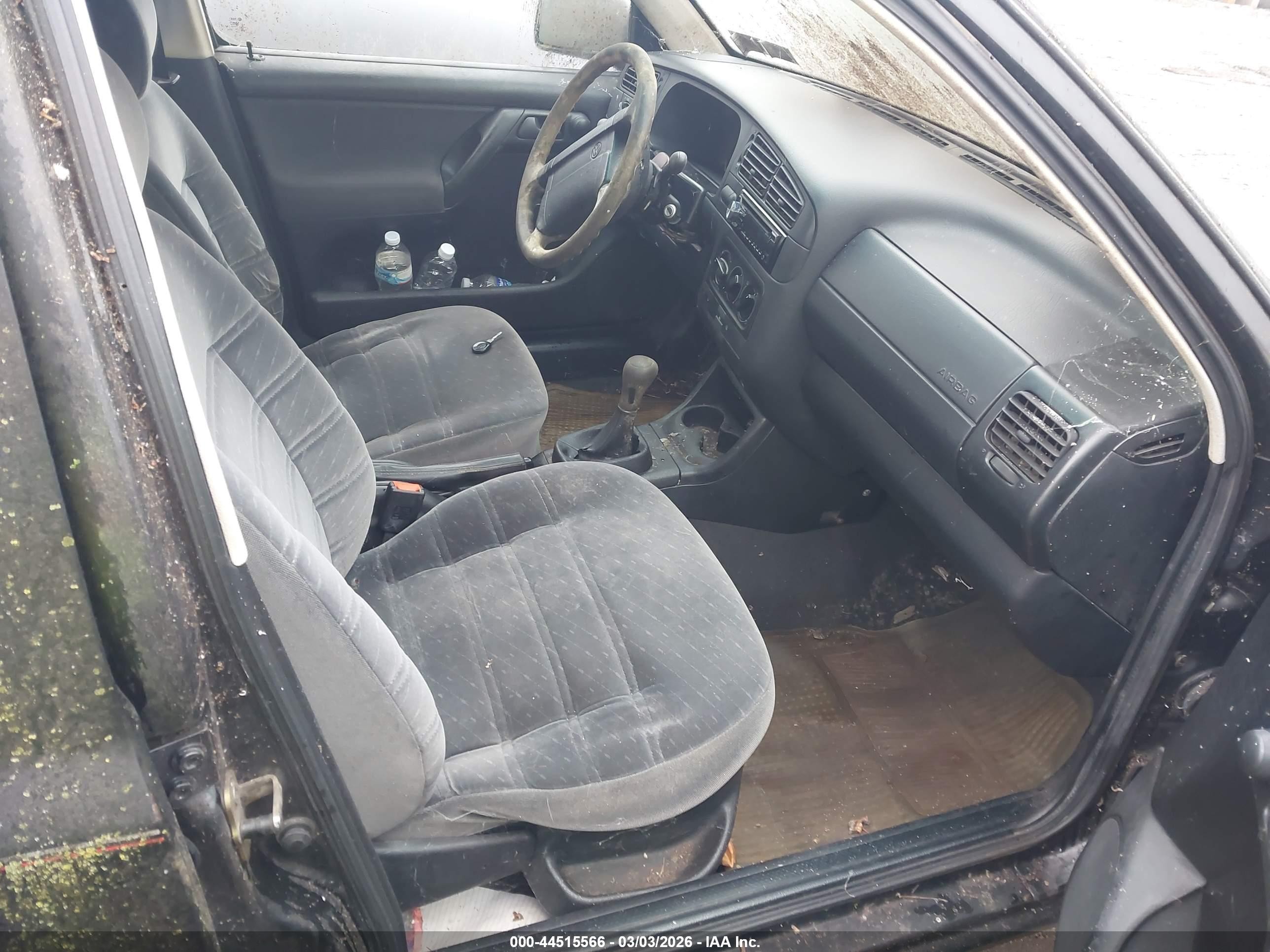 1996 Volkswagen Jetta Gl Black vin: 3VWRA81H1TM006119