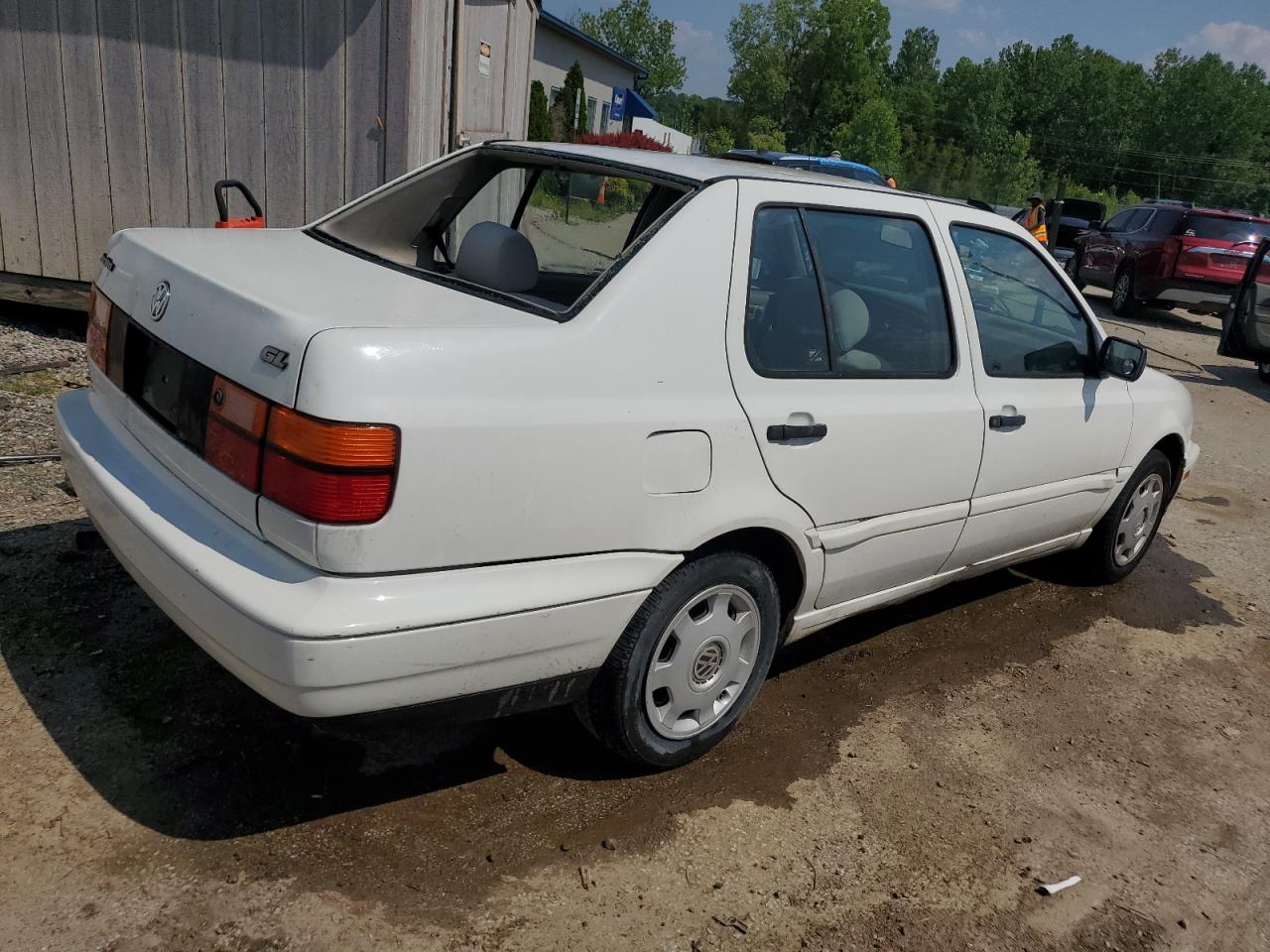 1998 Volkswagen Jetta Gl White vin: 3VWRA81H1WM111439