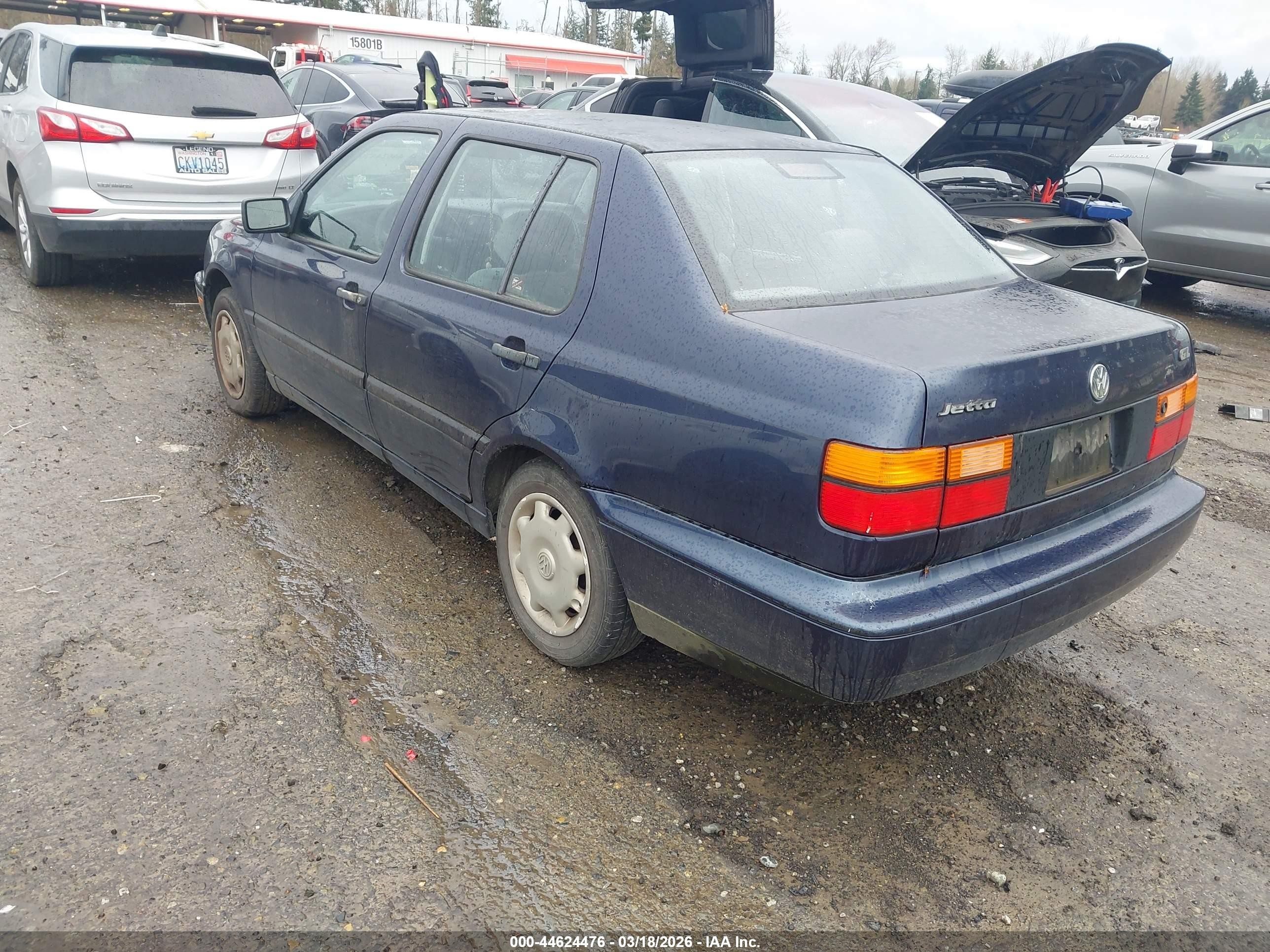 1997 Volkswagen Jetta Gl Blue vin: 3VWRA81H2VM012739