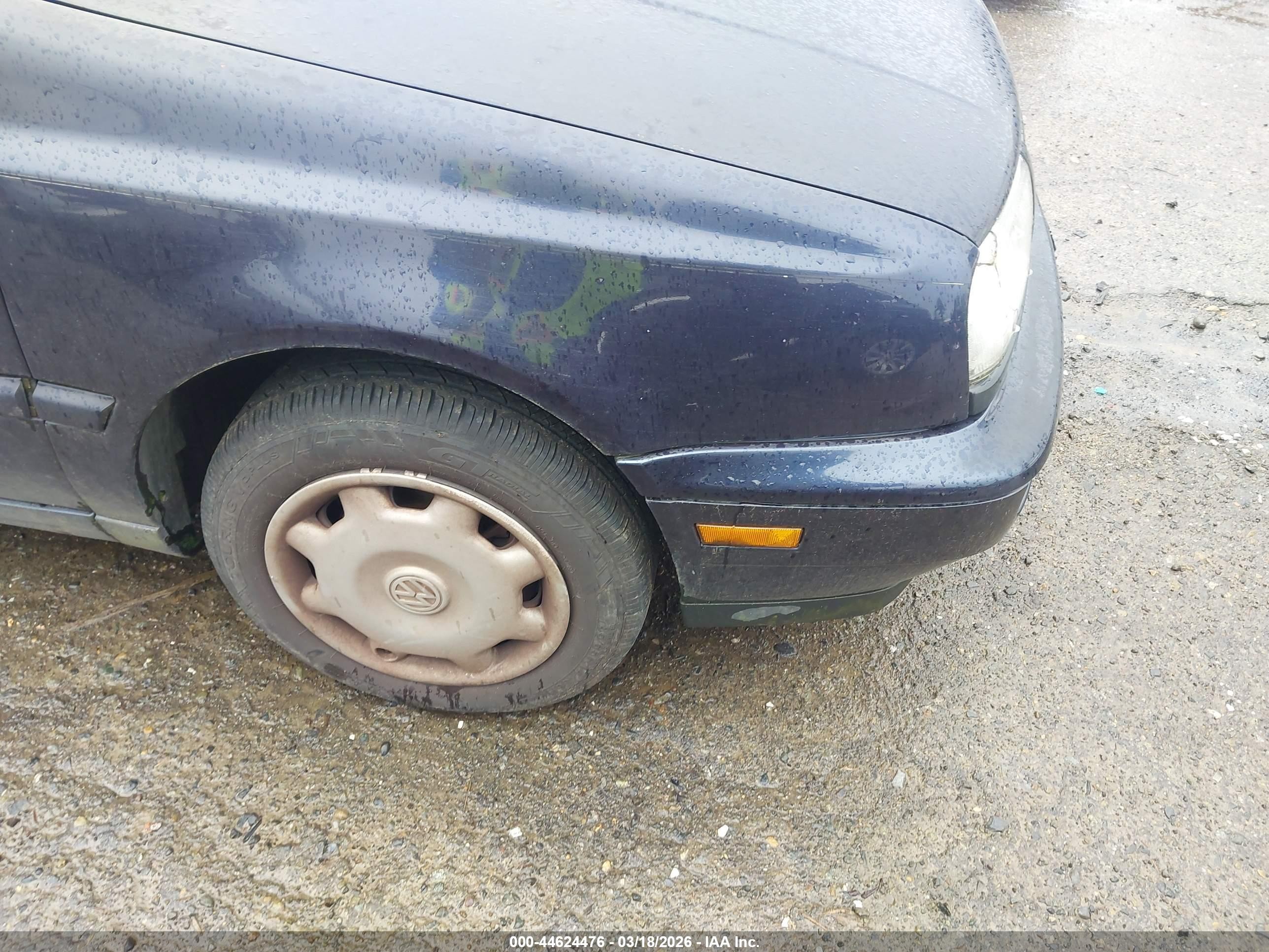 1997 Volkswagen Jetta Gl Blue vin: 3VWRA81H2VM012739