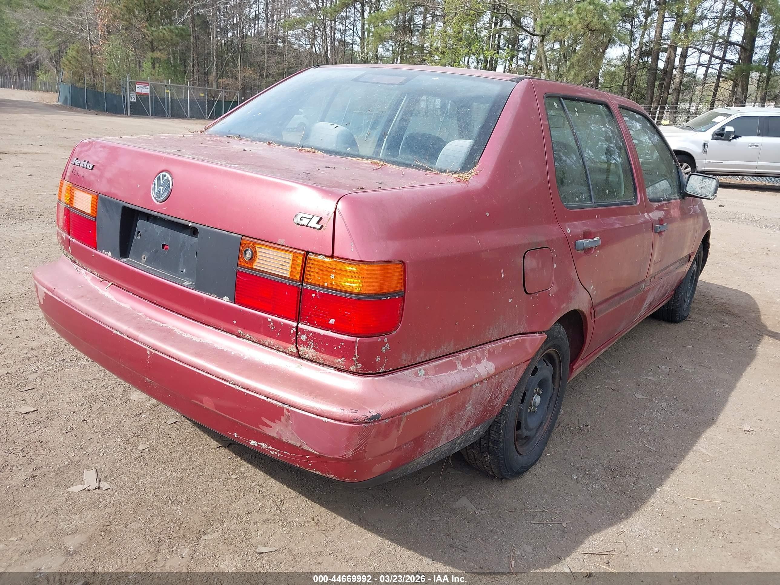 1997 Volkswagen Jetta Gl Red vin: 3VWRA81H4VM102510