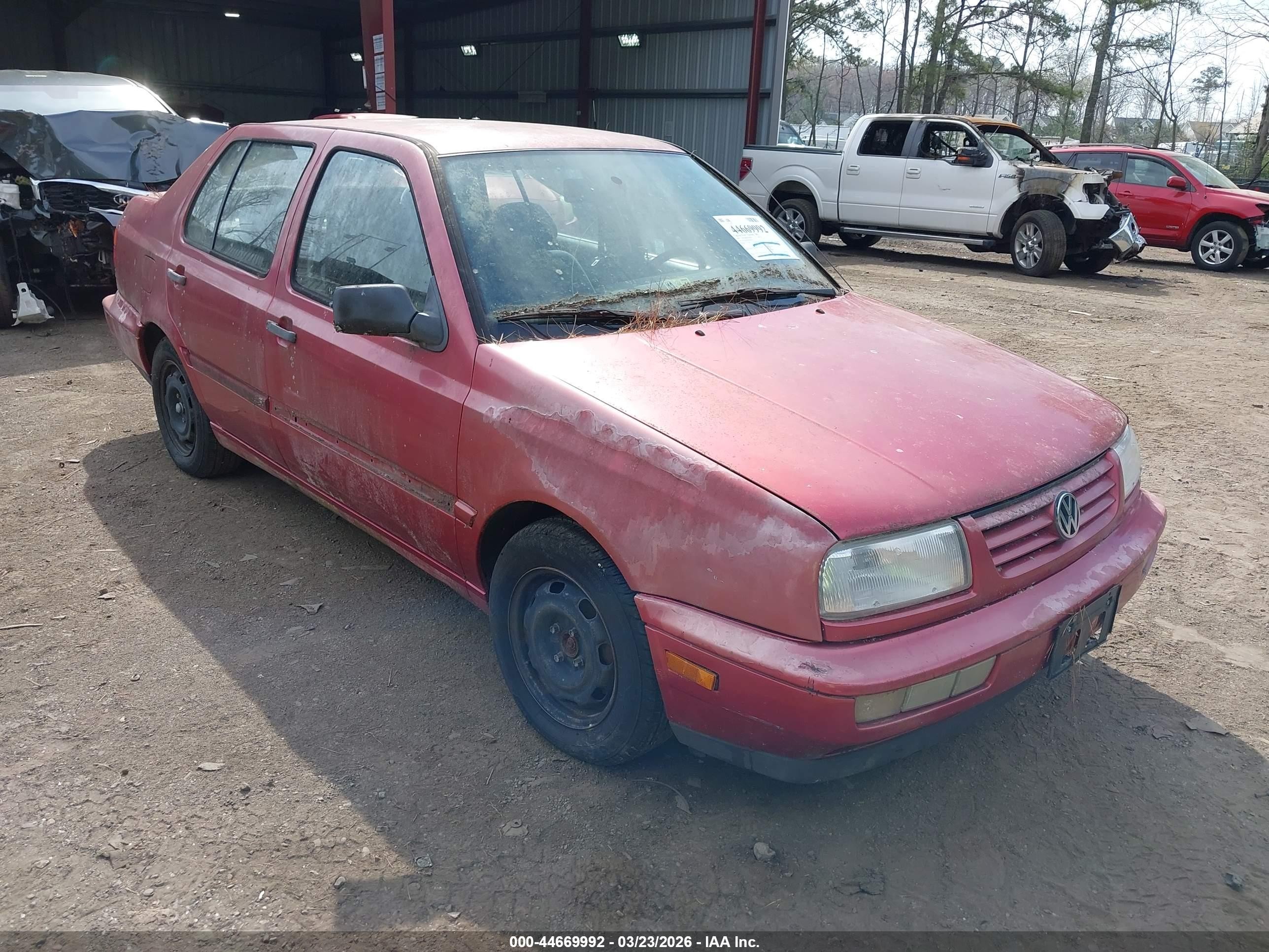 1997 Volkswagen Jetta Gl Red vin: 3VWRA81H4VM102510