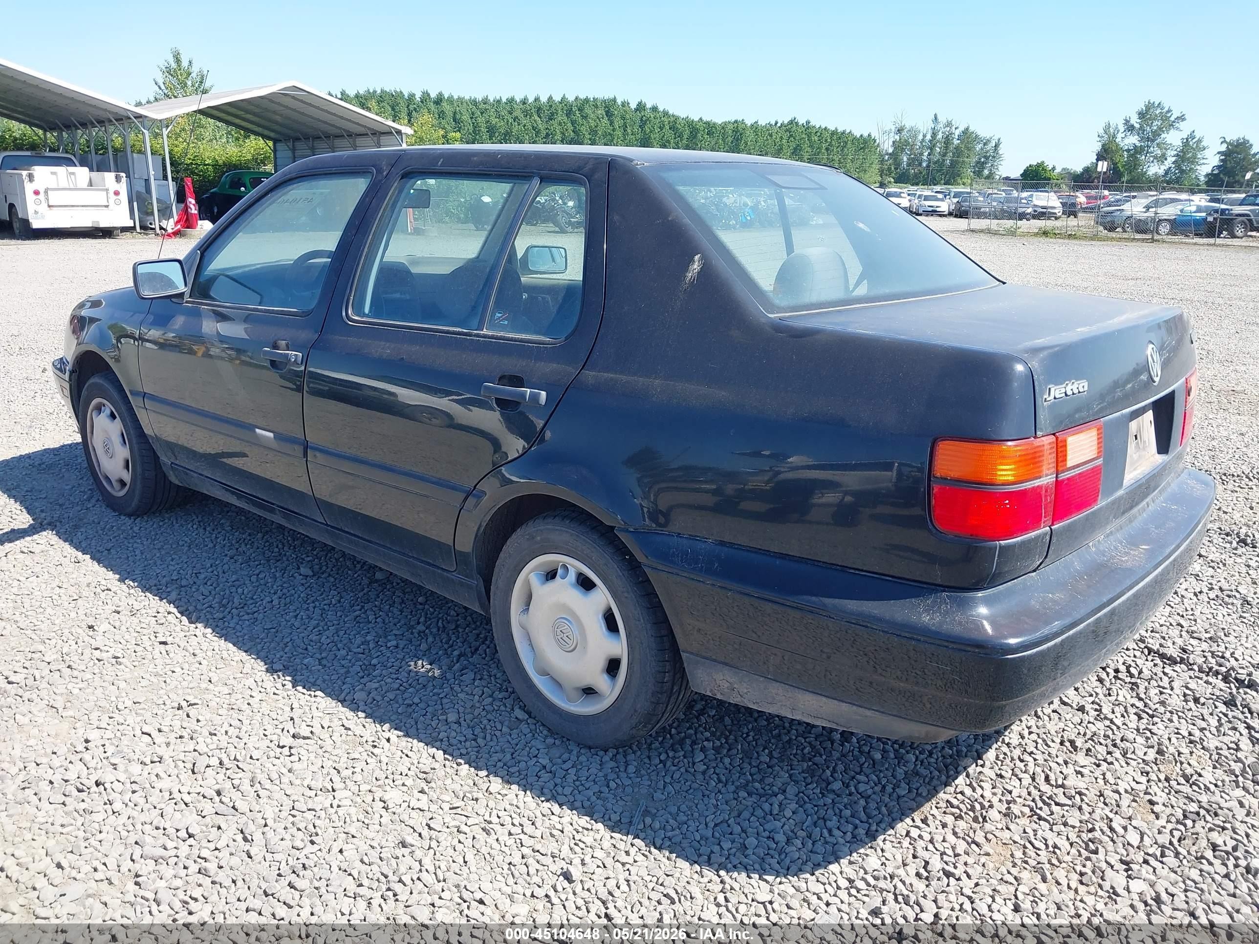 1997 Volkswagen Jetta Gl Black vin: 3VWRA81H7VM012722
