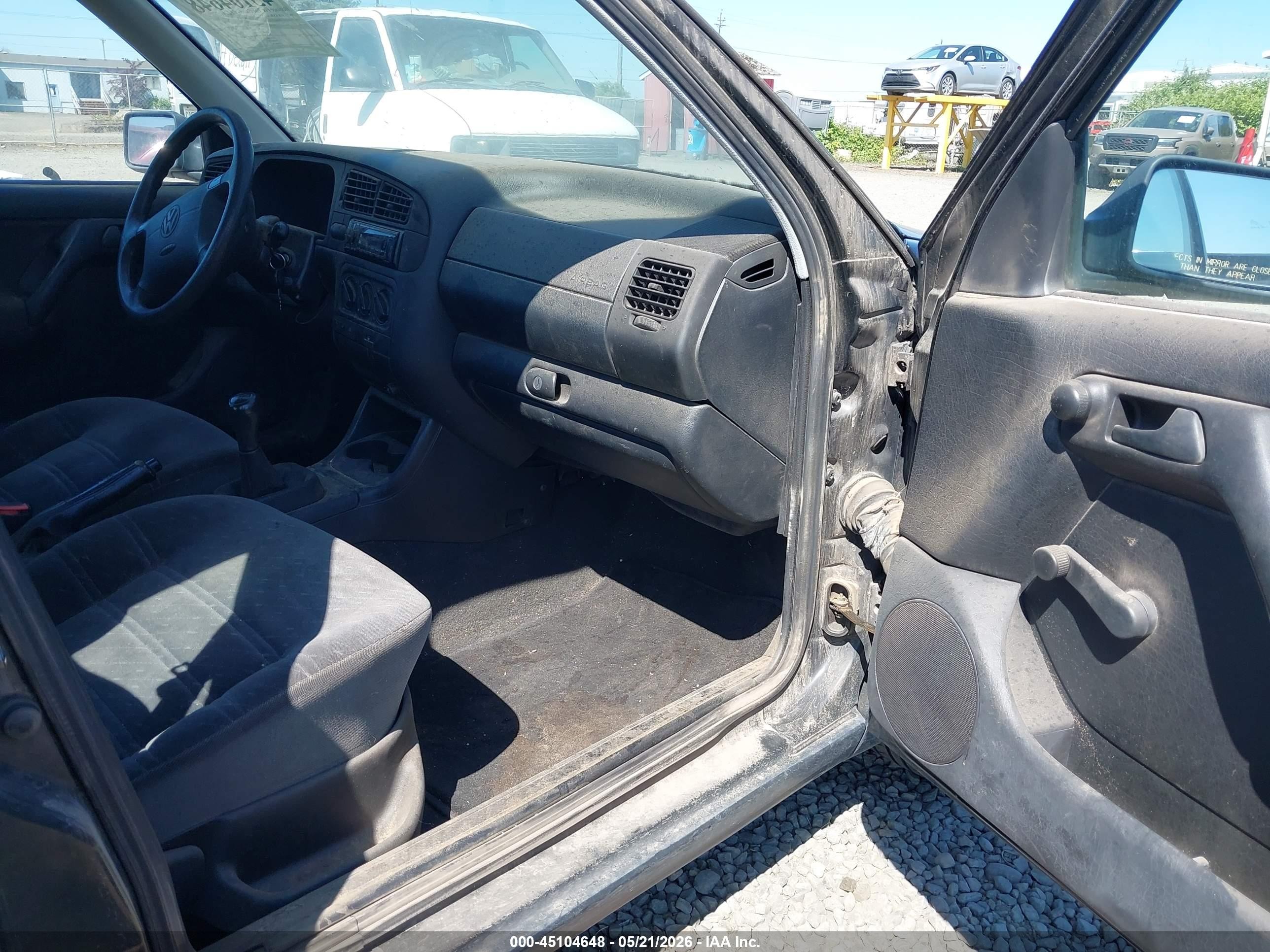 1997 Volkswagen Jetta Gl Black vin: 3VWRA81H7VM012722