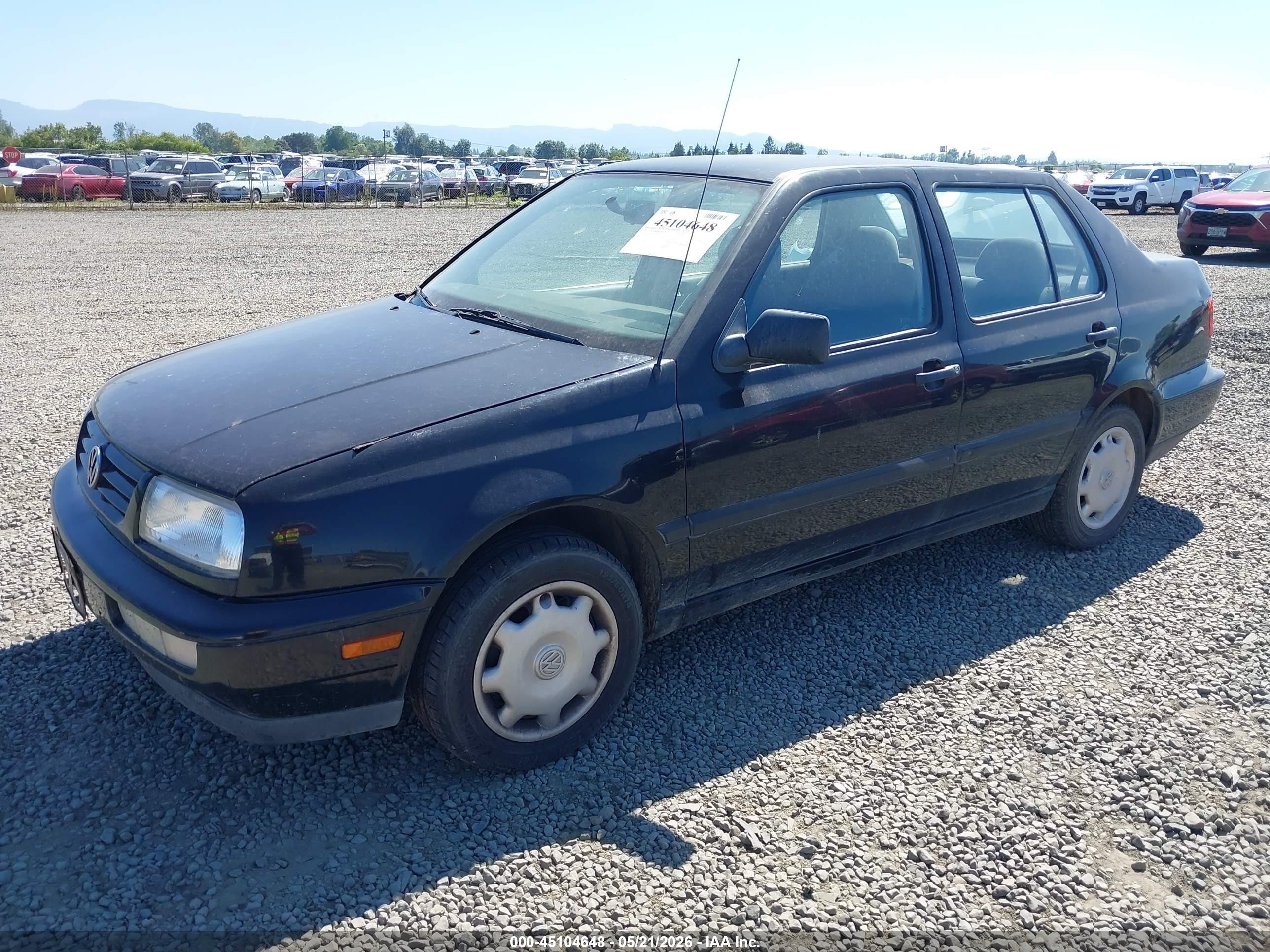 1997 Volkswagen Jetta Gl Black vin: 3VWRA81H7VM012722