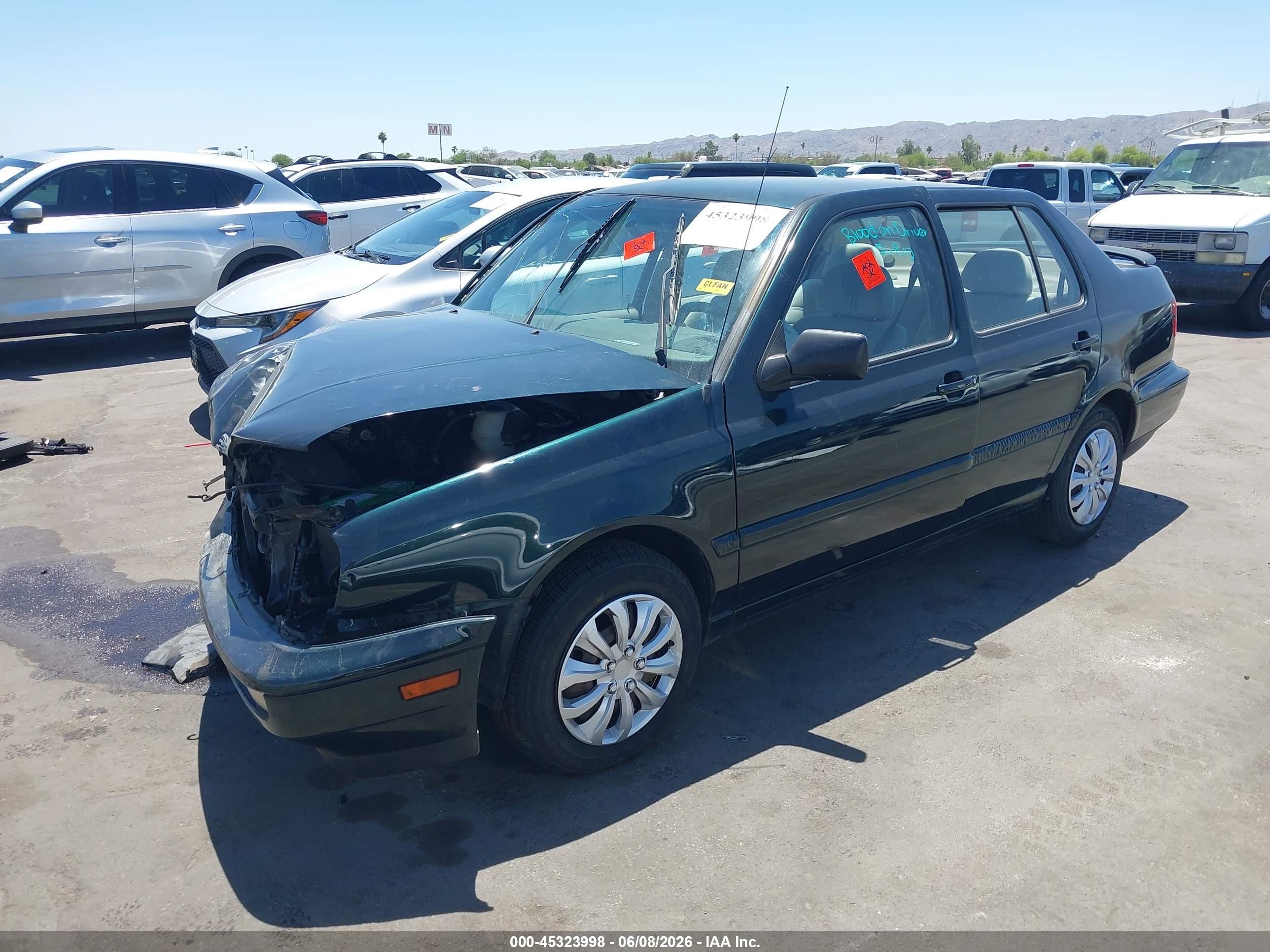 1998 Volkswagen Jetta Gl Зеленый vin: 3VWRA81H7WM120632
