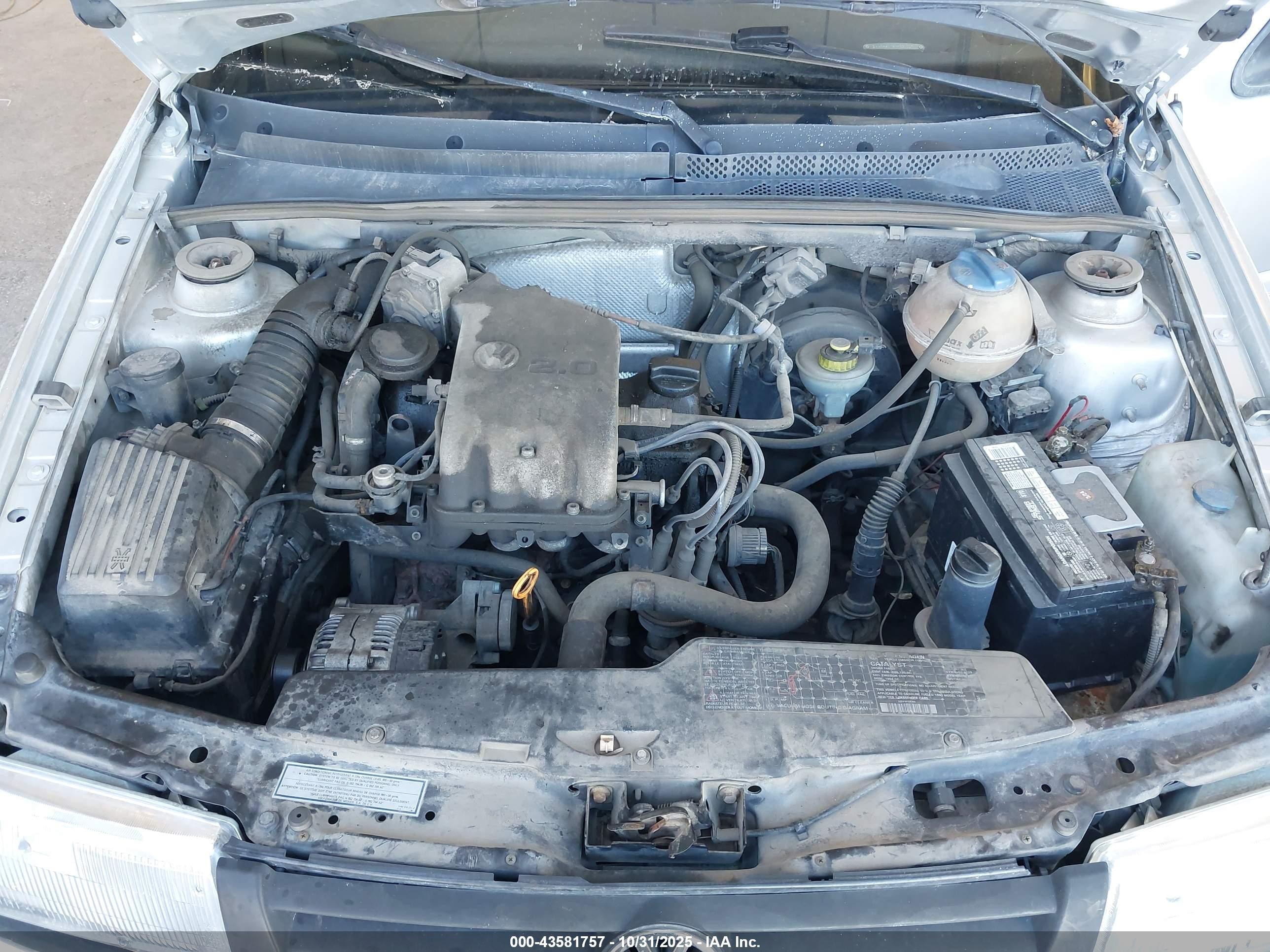 1999 Volkswagen Jetta Gl Silver vin: 3VWRA81H8XM221227