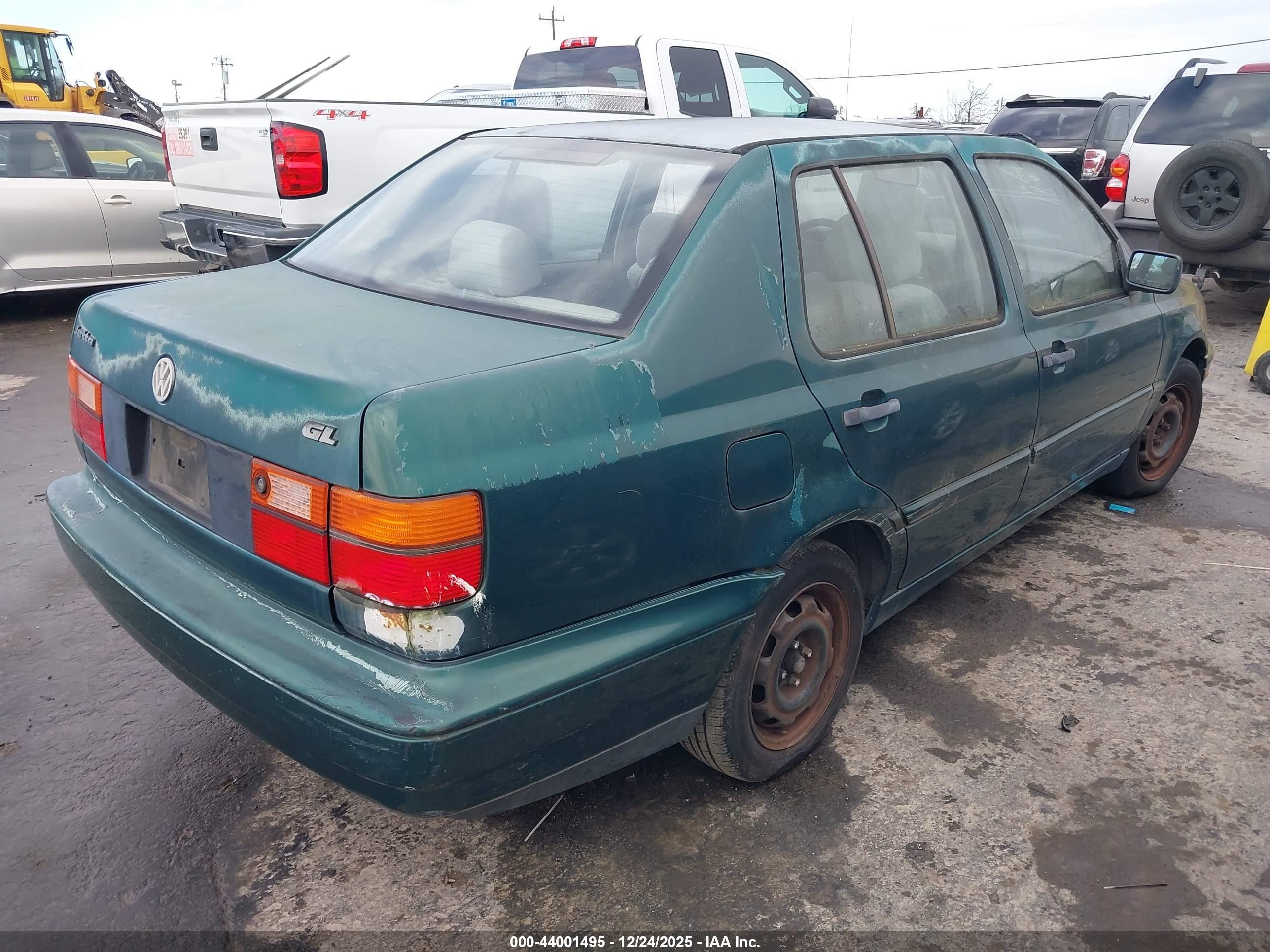 1996 Volkswagen Jetta Gl Green vin: 3VWRA81HXTM029768