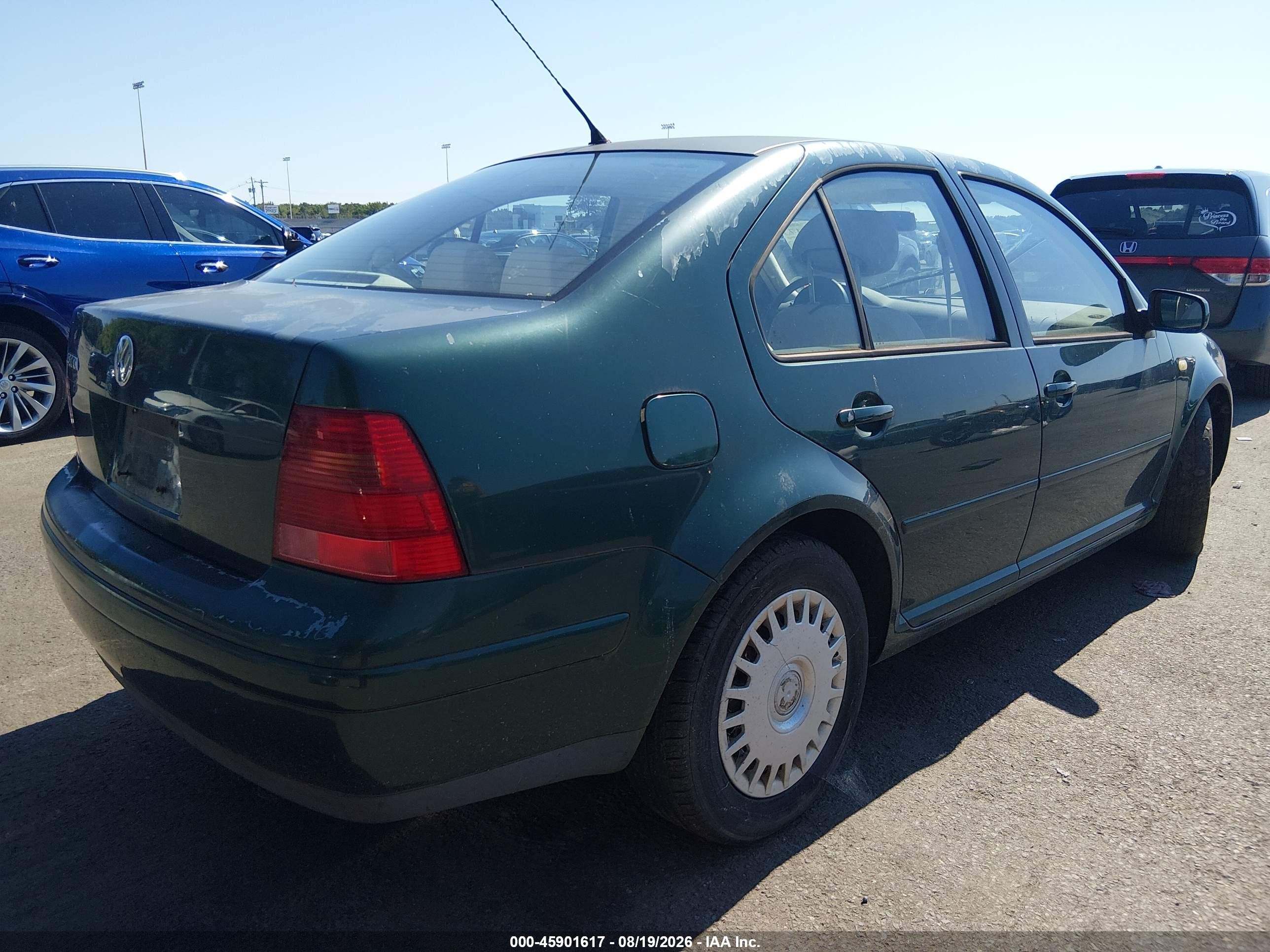 2000 Volkswagen Jetta Gl Green vin: 3VWRC29M0YM083788