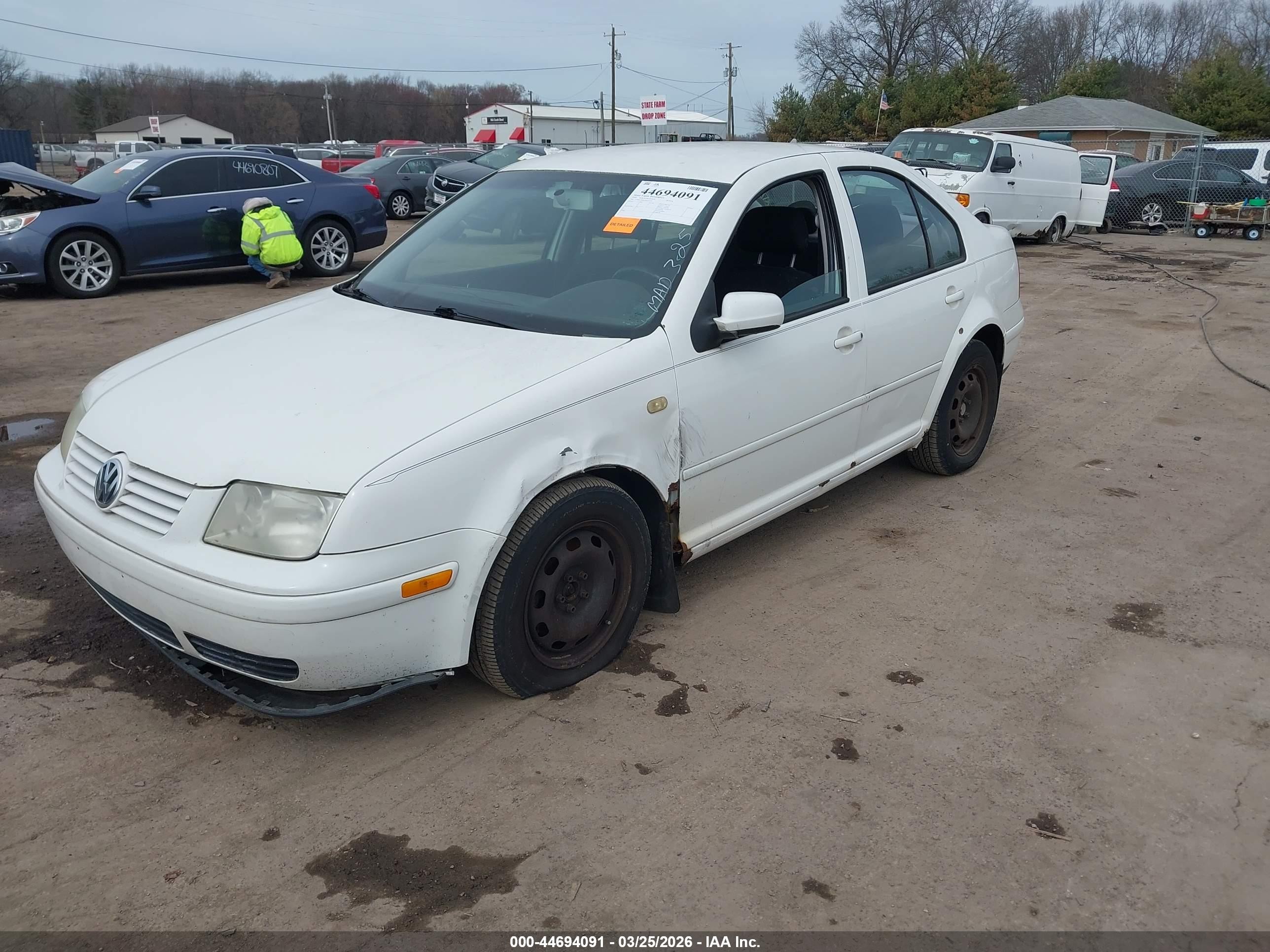 1999 Volkswagen Jetta Gl White vin: 3VWRC29M1XM113718