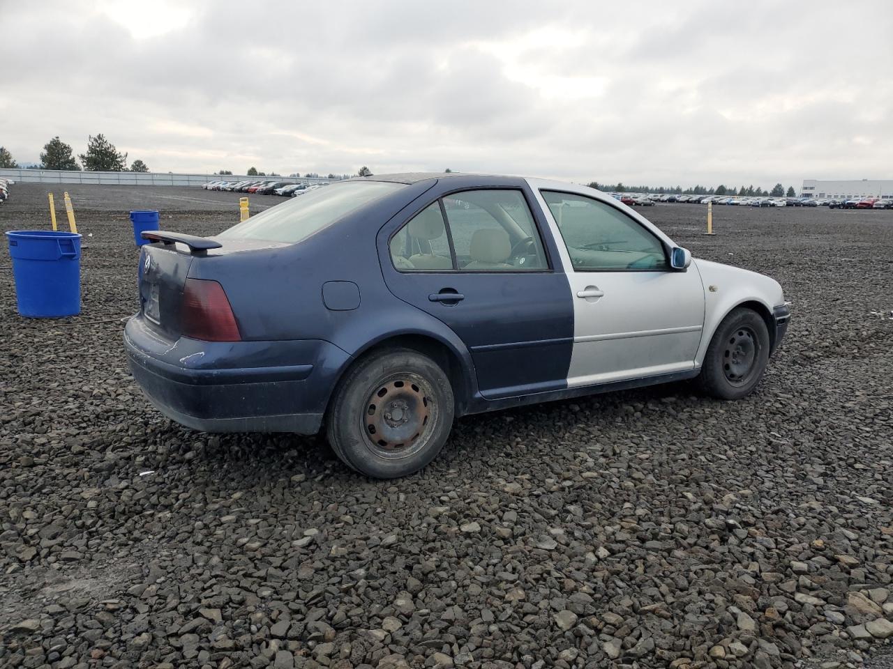 1999 Volkswagen Jetta Gl Blue vin: 3VWRC29M3XM078129