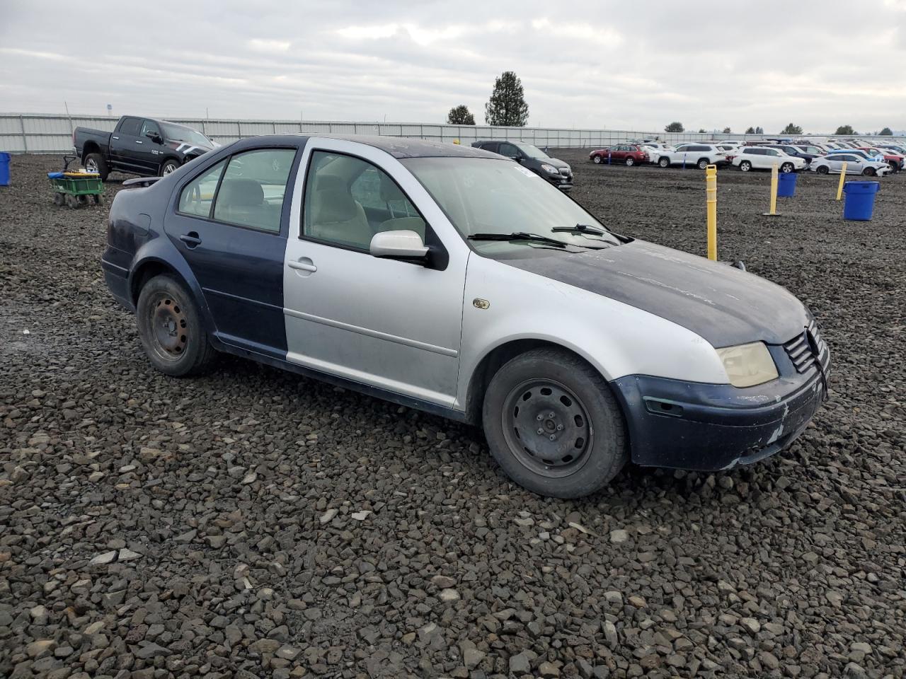 1999 Volkswagen Jetta Gl Blue vin: 3VWRC29M3XM078129