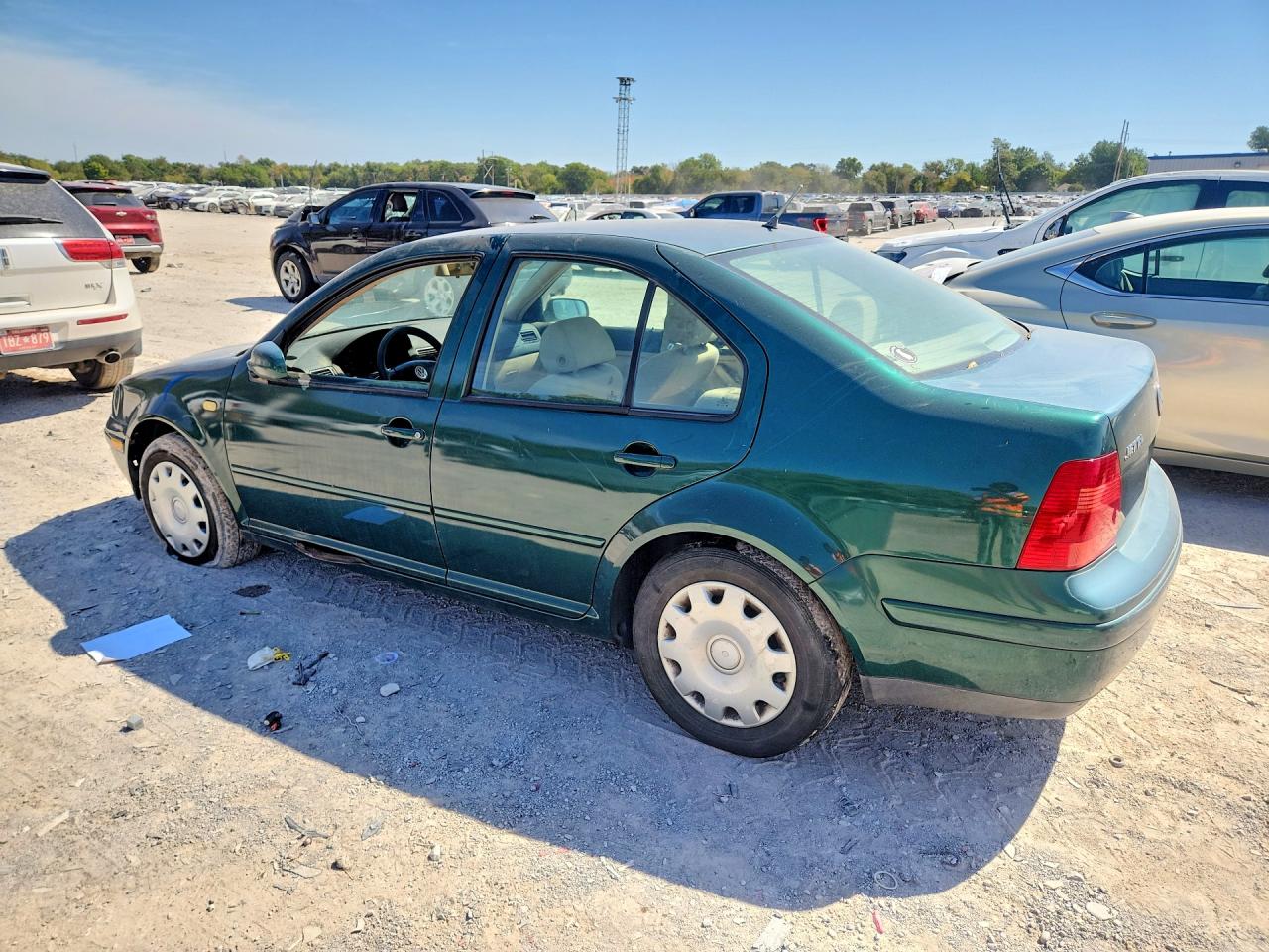 1999 Volkswagen Jetta Gl Green vin: 3VWRC29M8XM087618