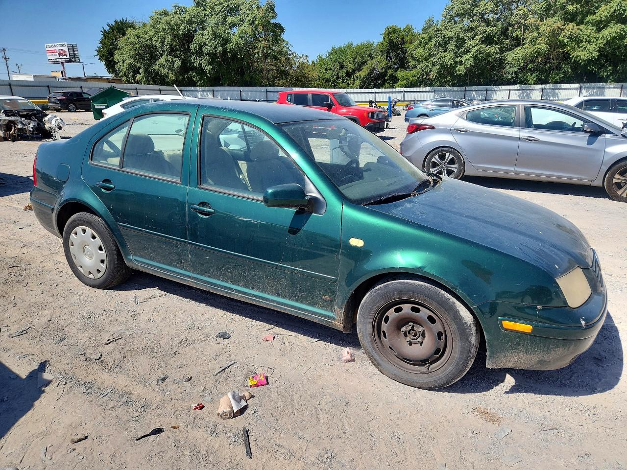 1999 Volkswagen Jetta Gl Green vin: 3VWRC29M8XM087618