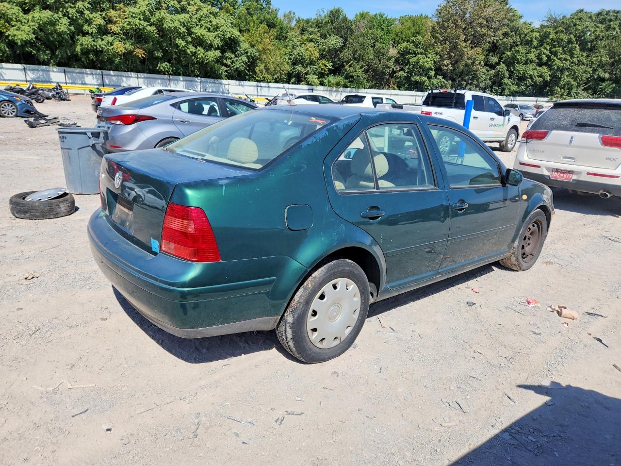 1999 Volkswagen Jetta Gl Green vin: 3VWRC29M8XM087618