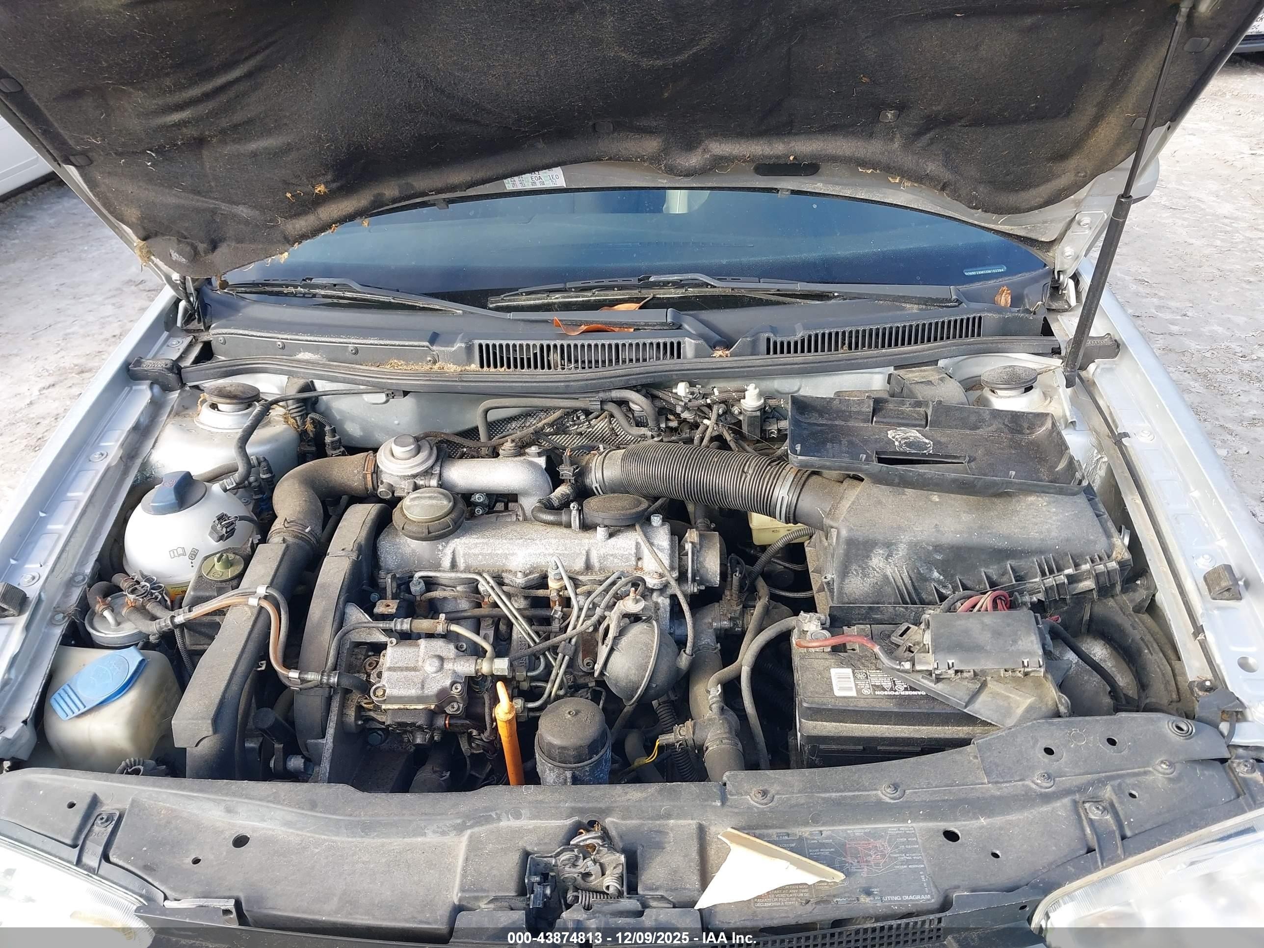 1999 Volkswagen Jetta Gl Tdi Silver vin: 3VWRF29M2XM102394