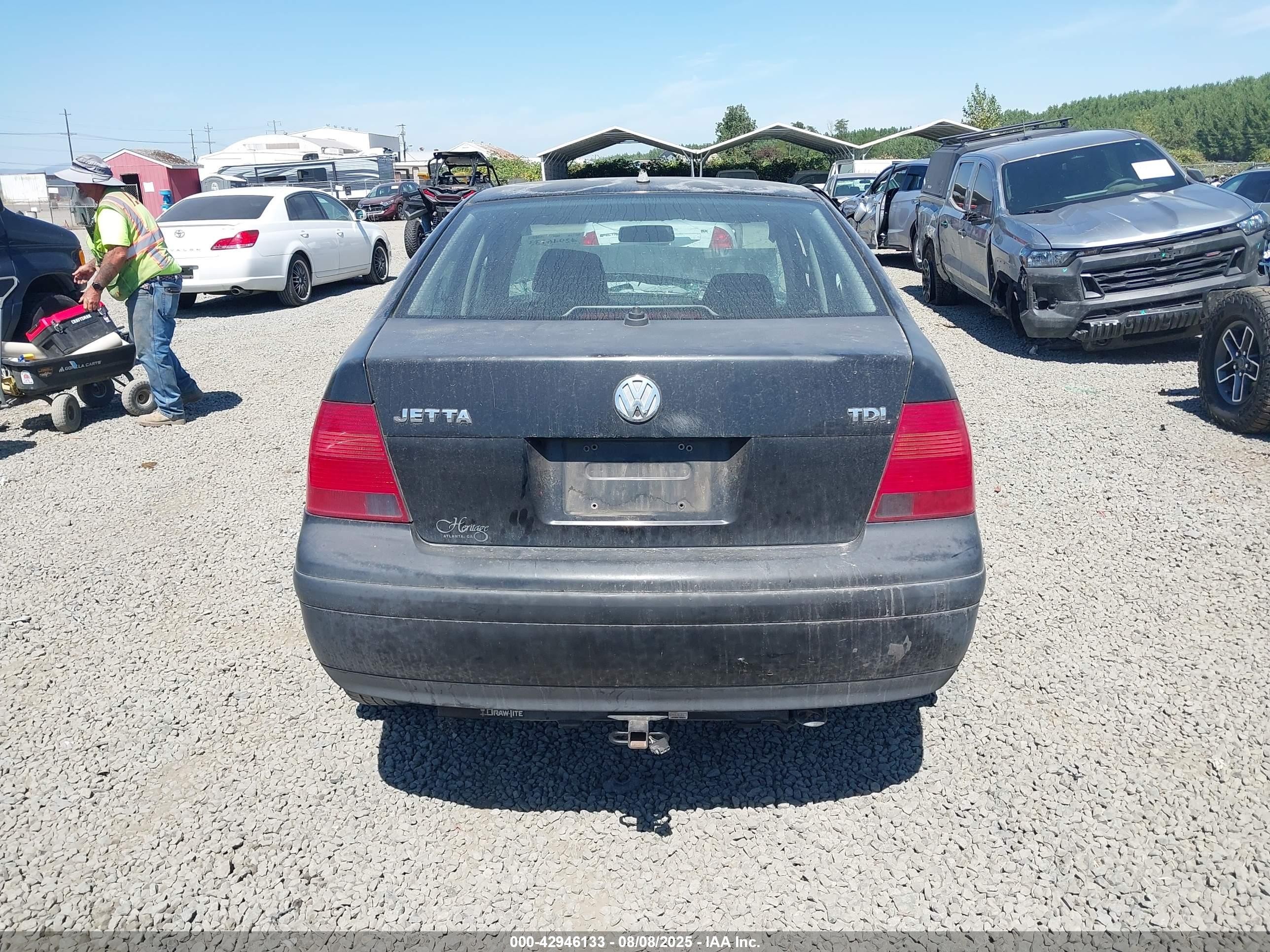 1999 Volkswagen Jetta Gl Tdi Black vin: 3VWRF29M2XM114013
