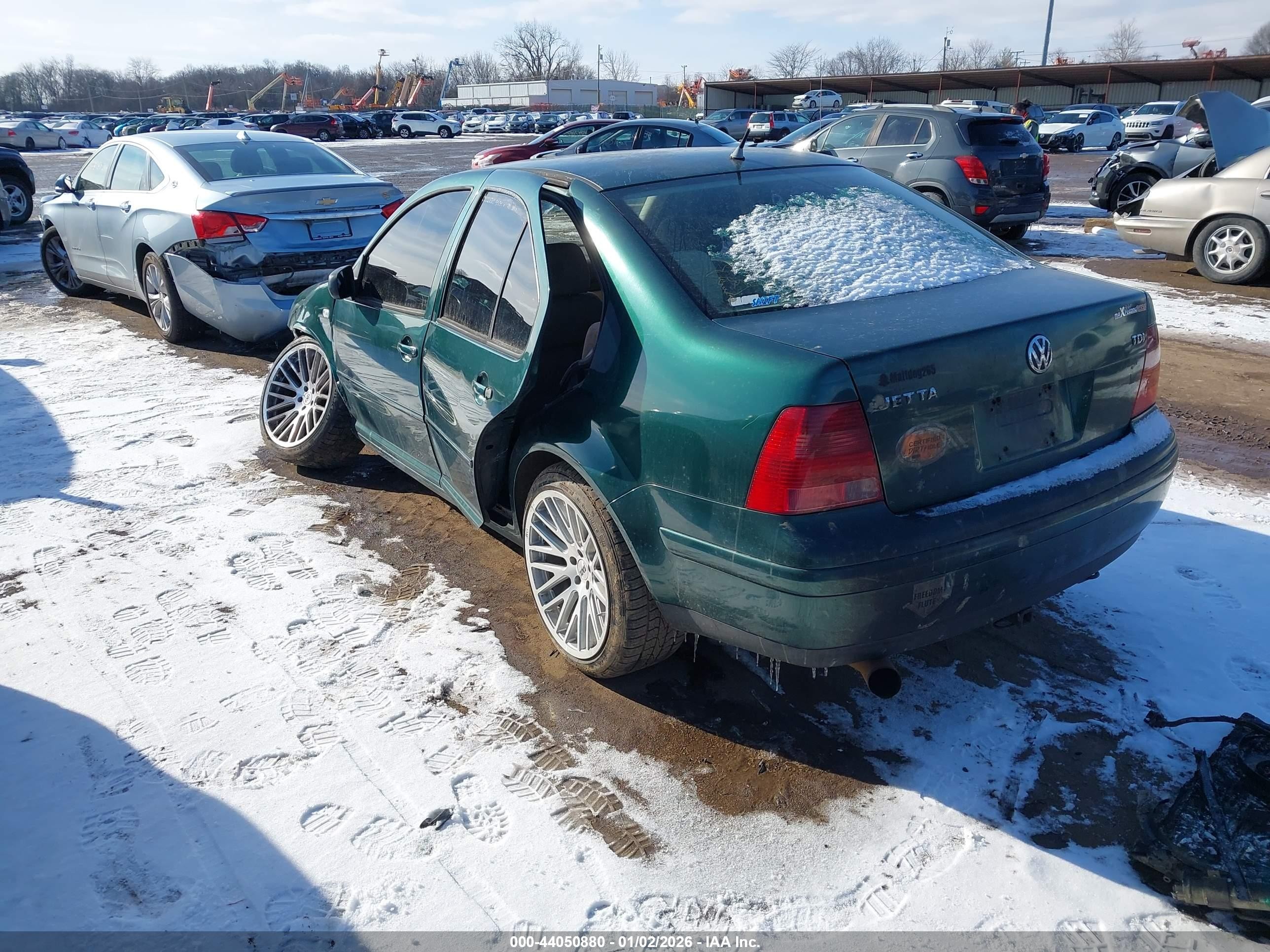 2000 Volkswagen Jetta Gl Tdi Green vin: 3VWRF29M4YM025755